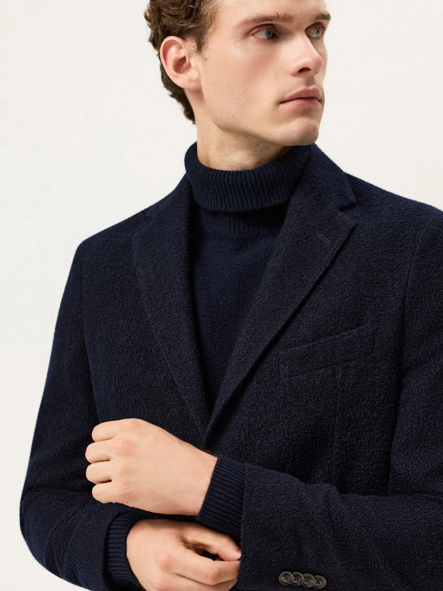 Blazer em Malha Bouclé Italiana com Mistura de Lã - Image 3