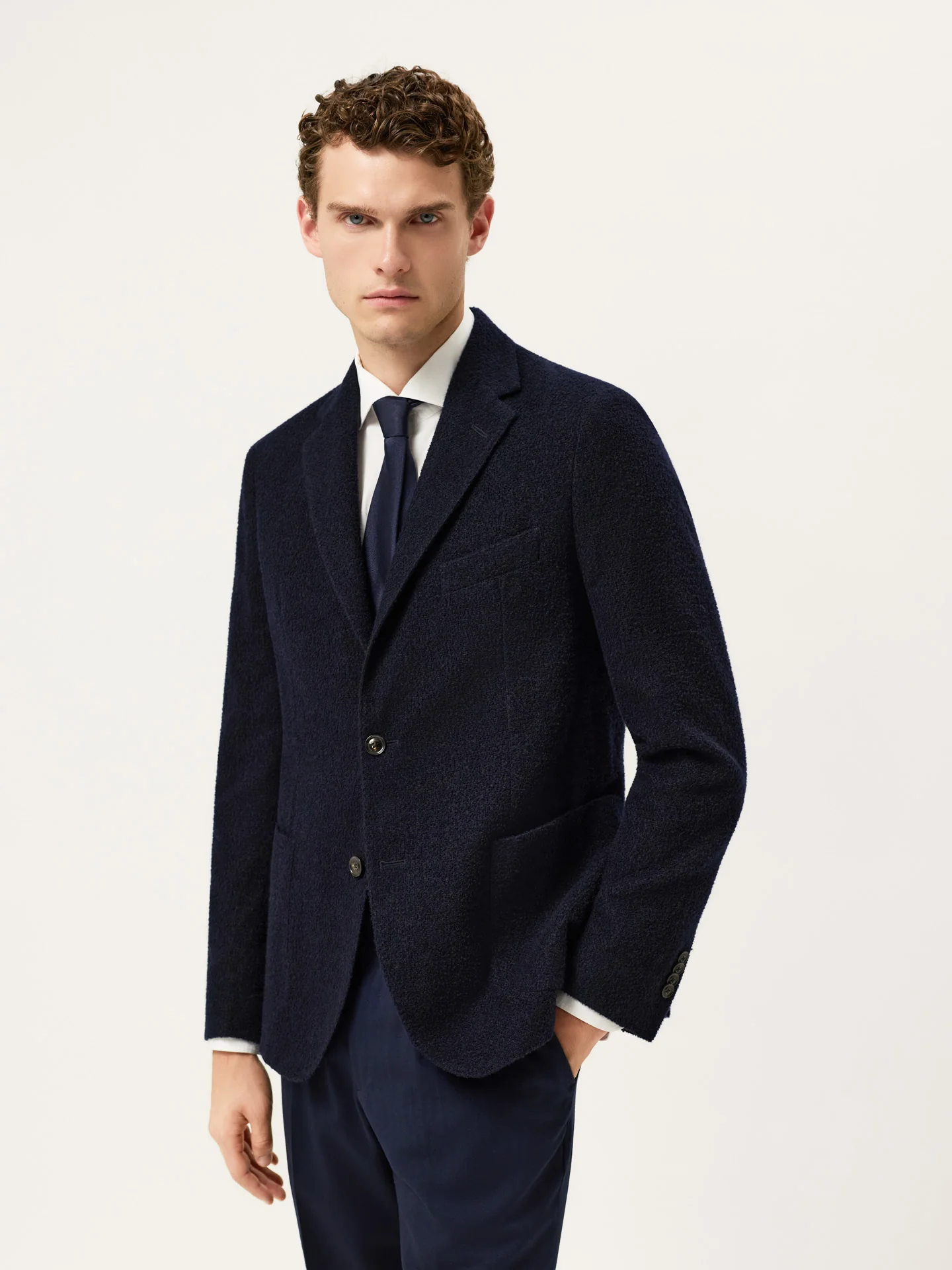 Blazer em Malha Bouclé Italiana com Mistura de Lã - Image 4