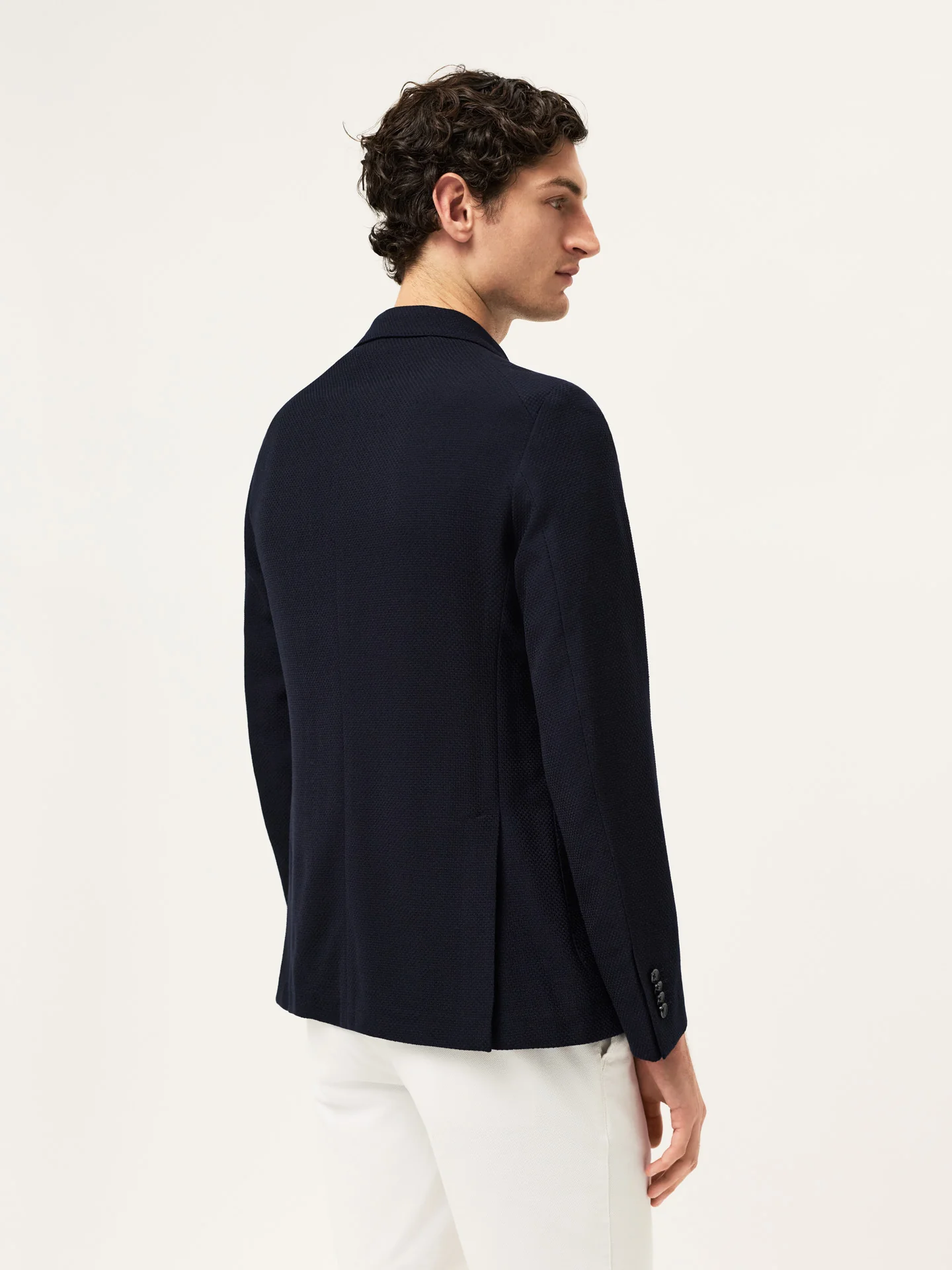 Blazer em Malha Texturada Italiana em Lã Stretch - Image 4