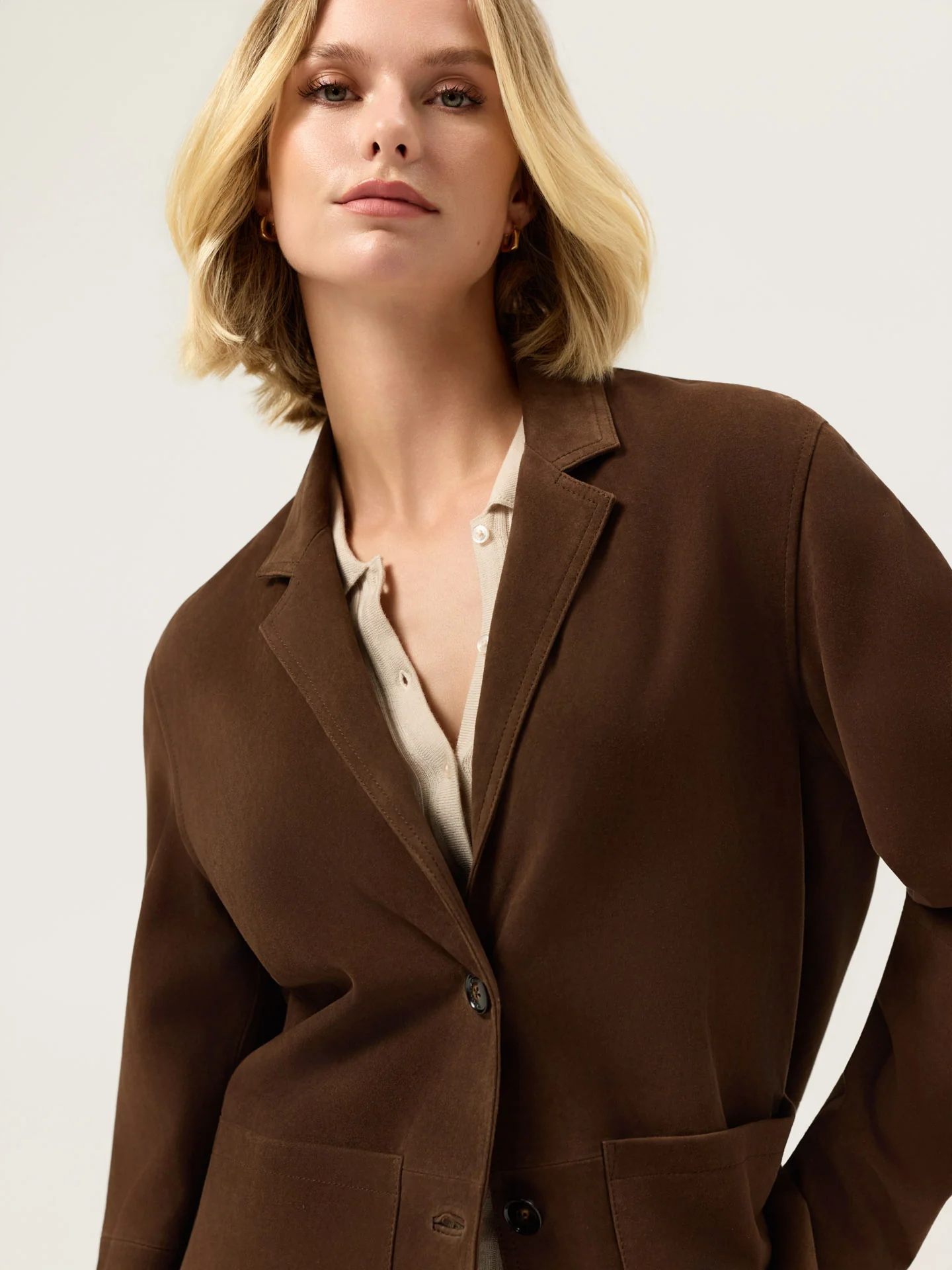 Blazer Oversized em Camurça - Image 3