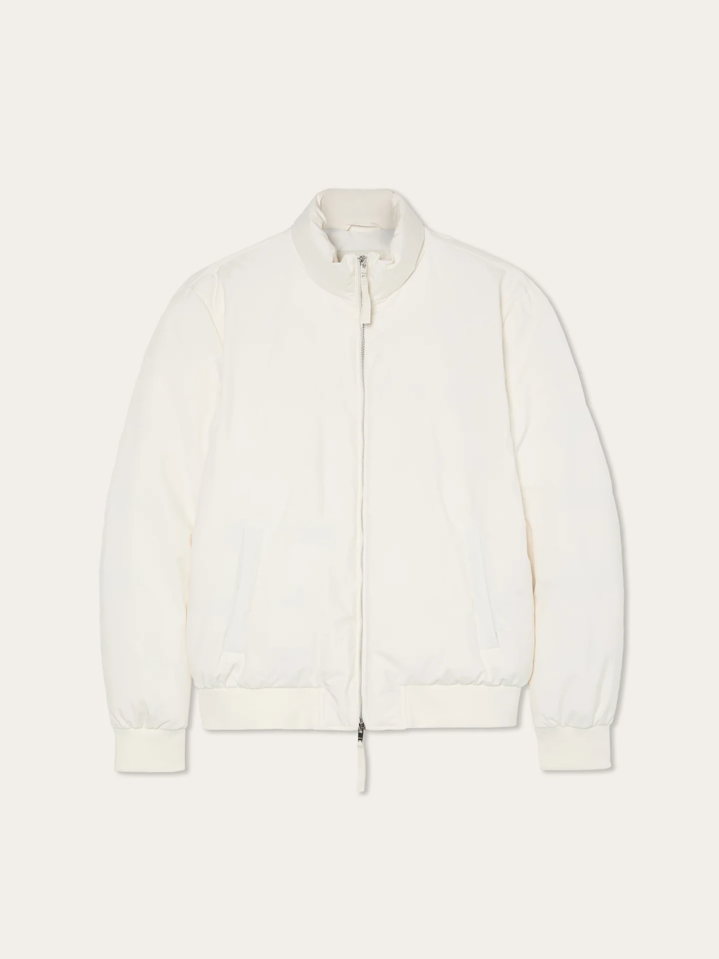 Bomber de Penas Verdadeiras com Acabamentos em Malha Canelada - Image 14