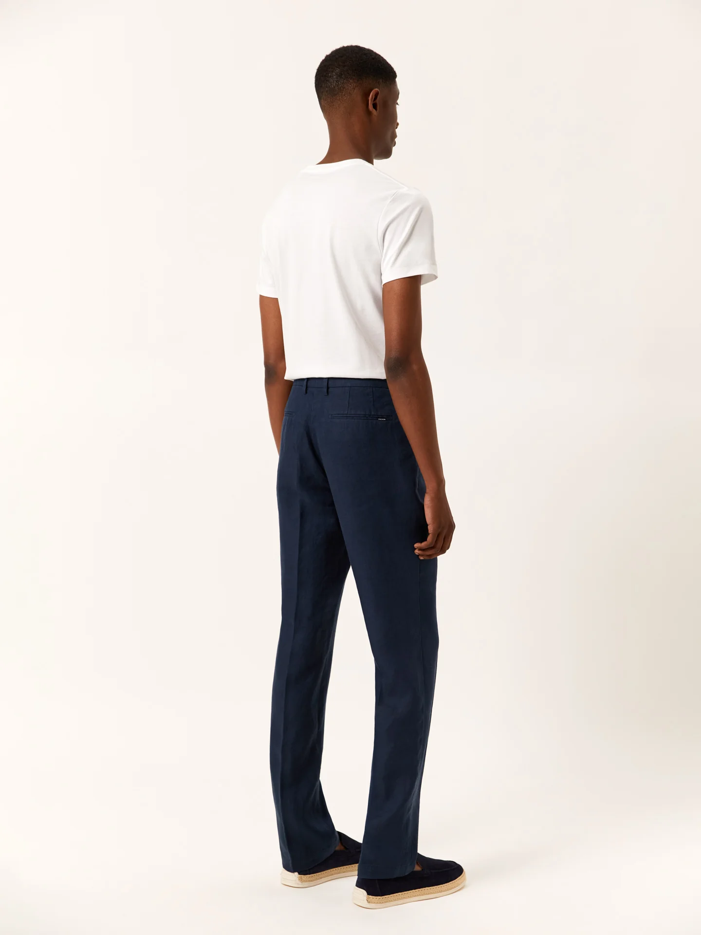 Calças casuais regular fit de linho - Image 4