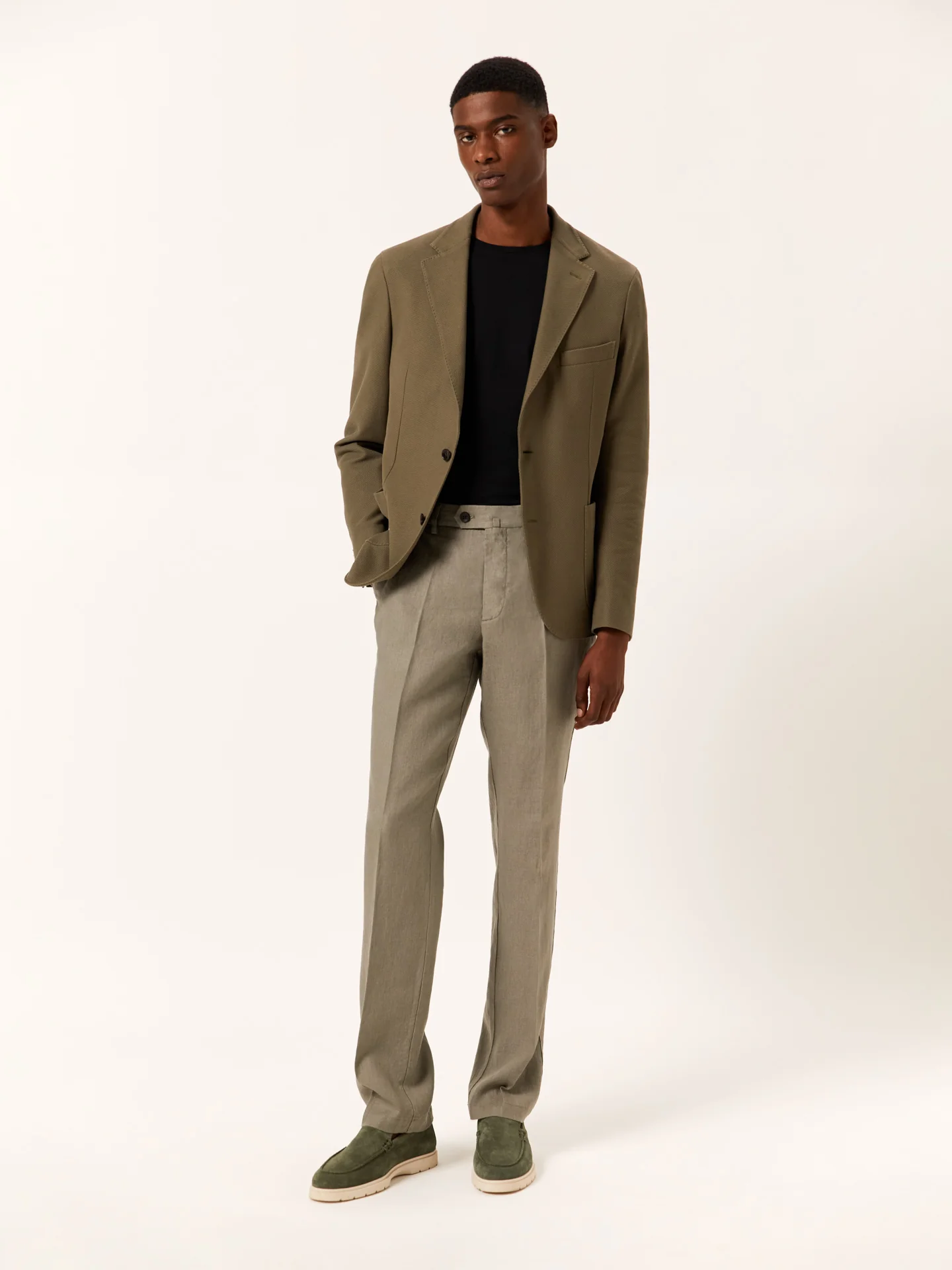 Calças casuais regular fit de linho - Image 6