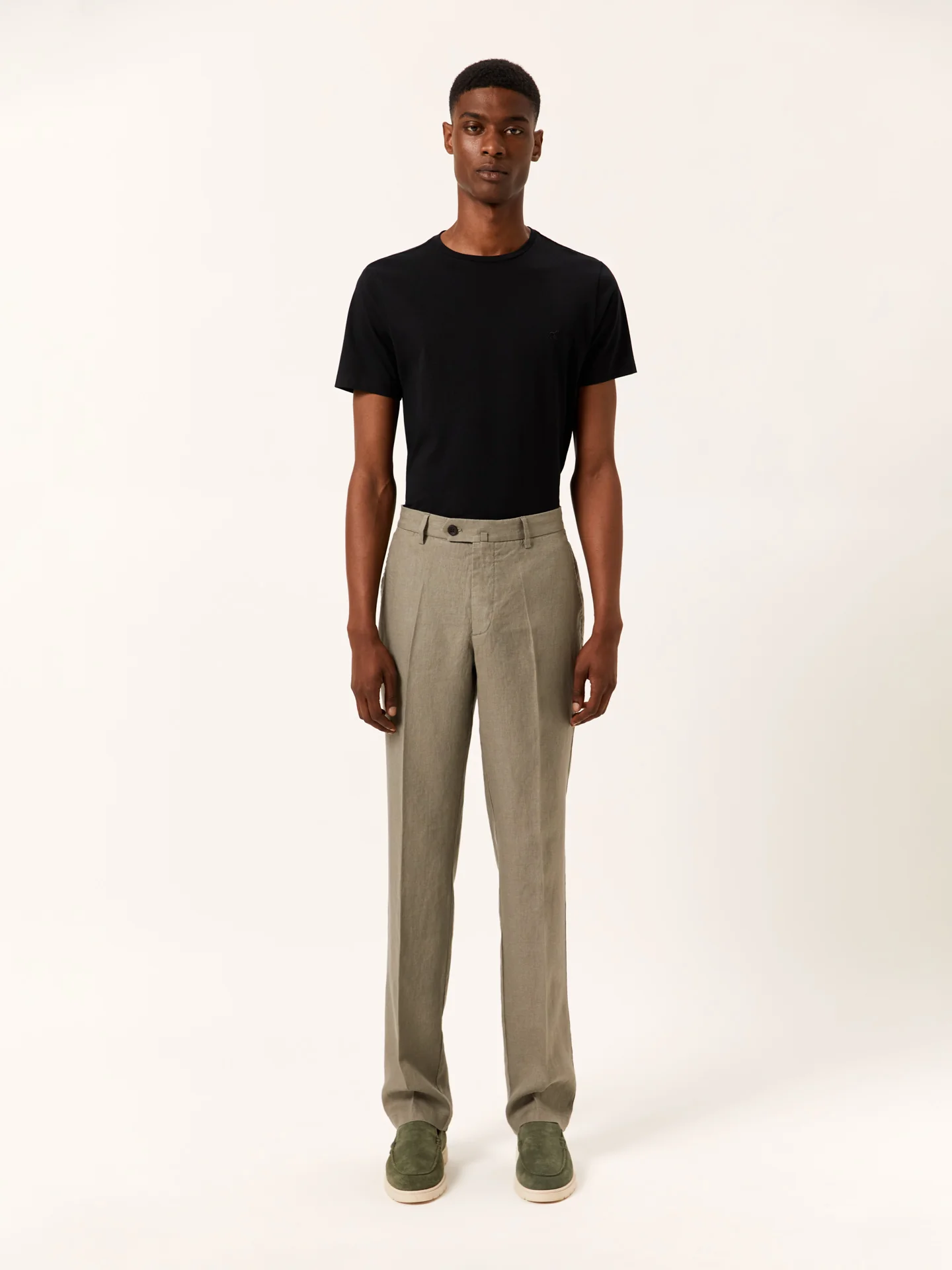 Calças casuais regular fit de linho - Image 7