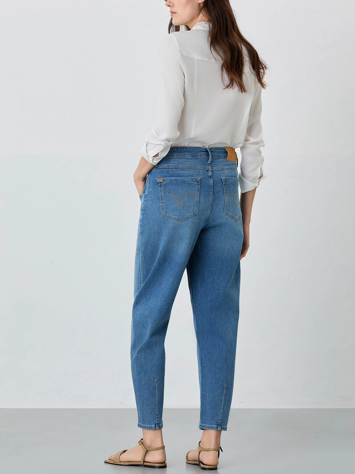 Calças de ganga com efeito ballon - Image 11