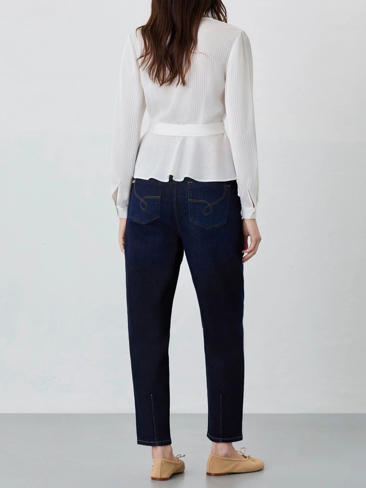 Calças de ganga com efeito ballon - Image 4