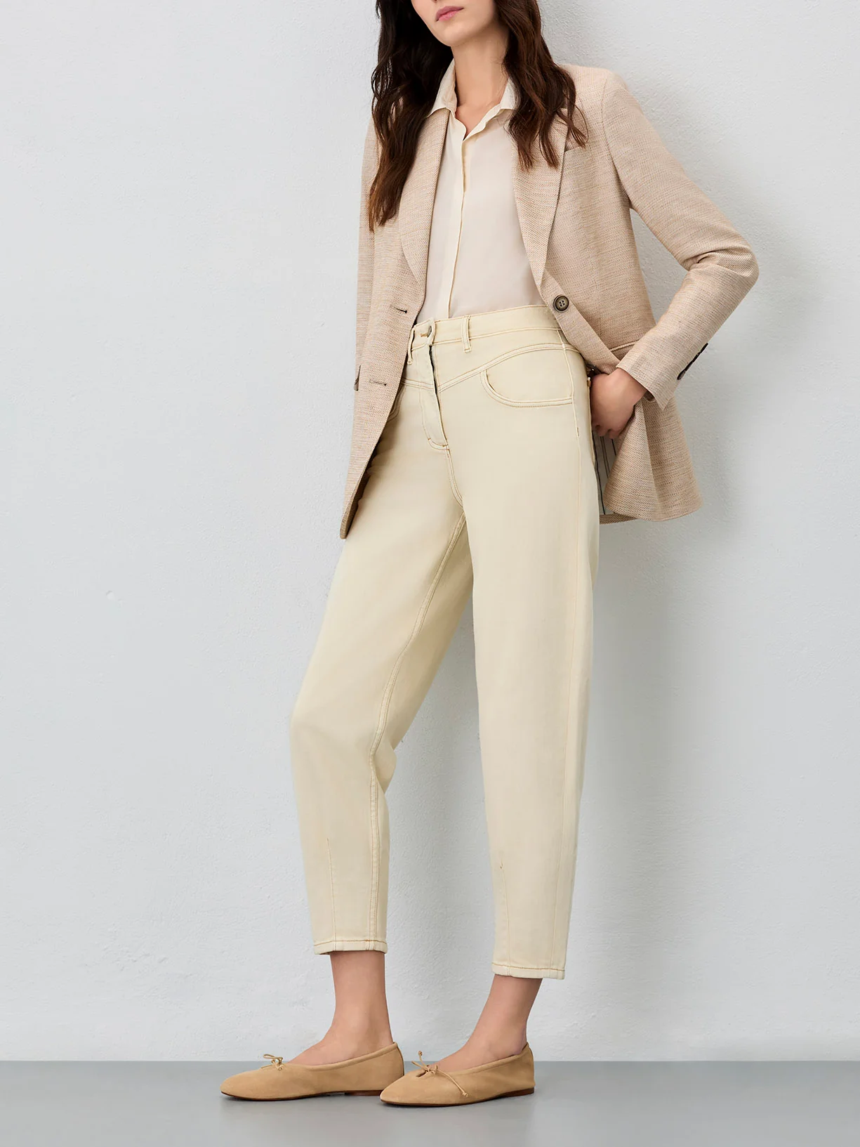 Calças de ganga com efeito ballon - Image 5