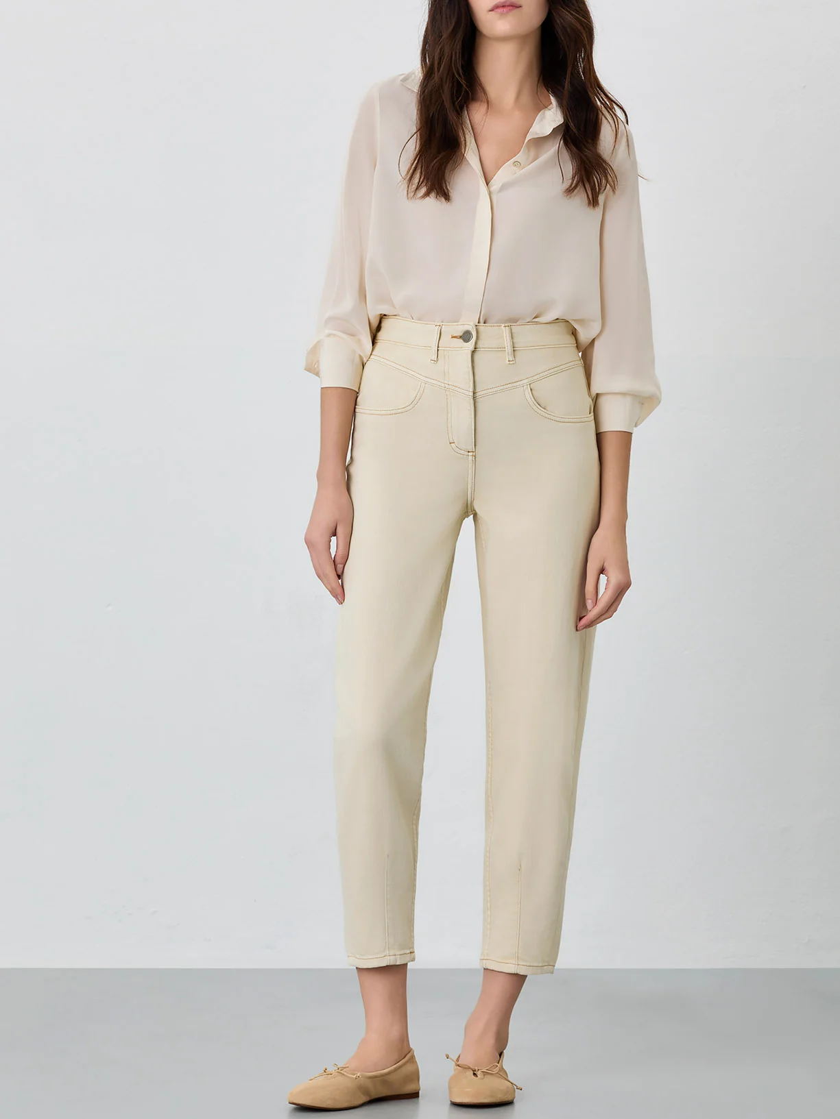 Calças de ganga com efeito ballon - Image 6