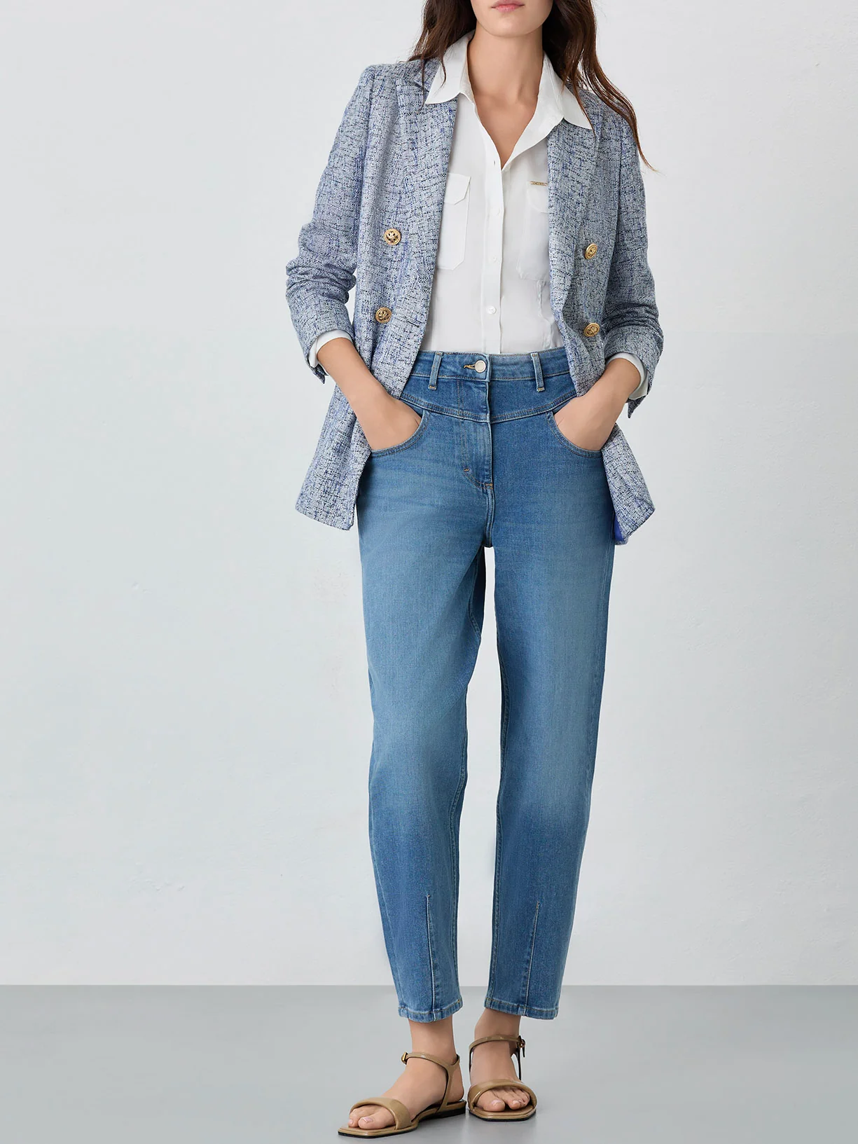 Calças de ganga com efeito ballon - Image 9