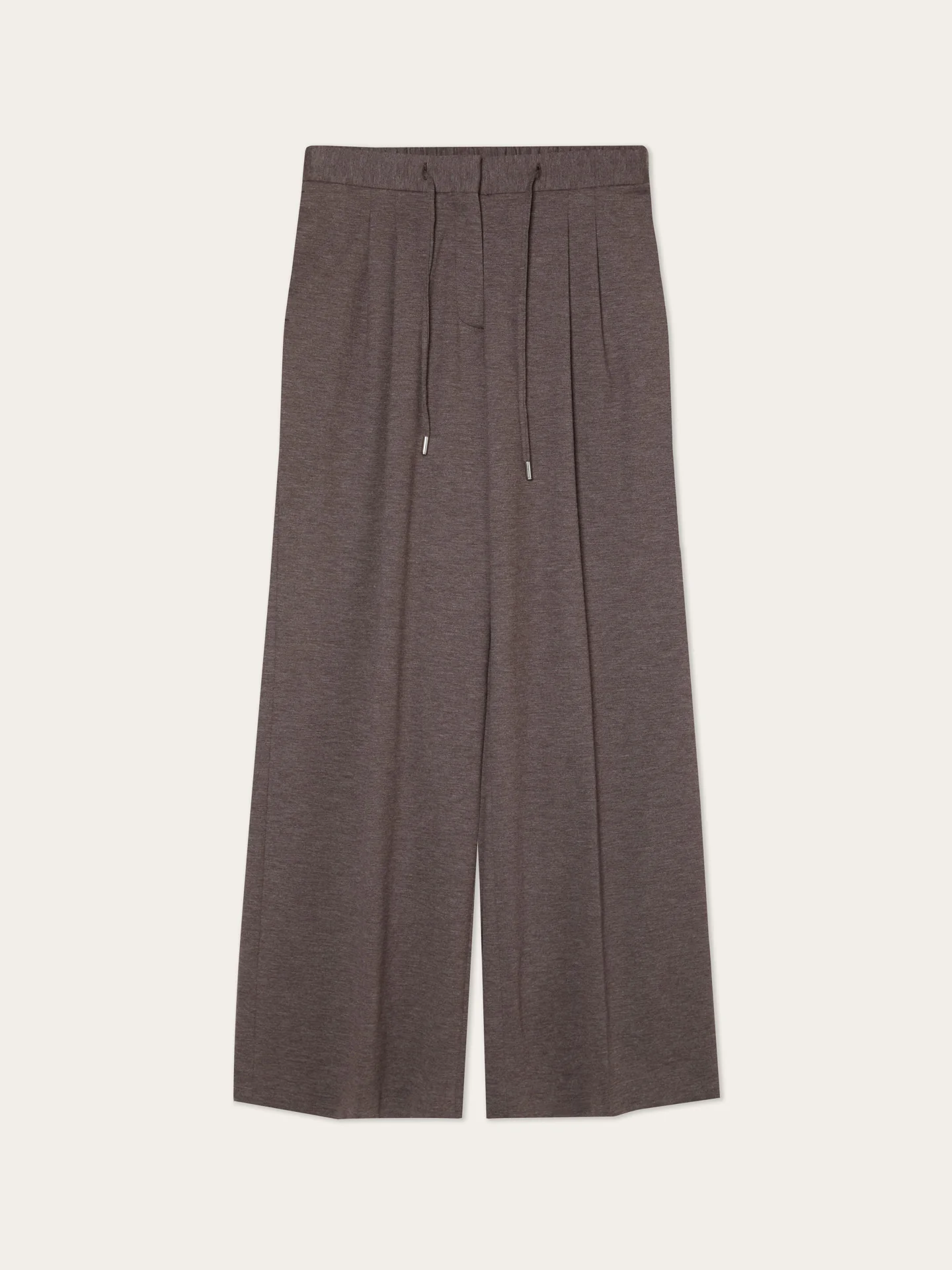 Calças Loose Fit com Cintura Elástica da Edição Luxe Leisure em Mistura de Rayon - Image 4