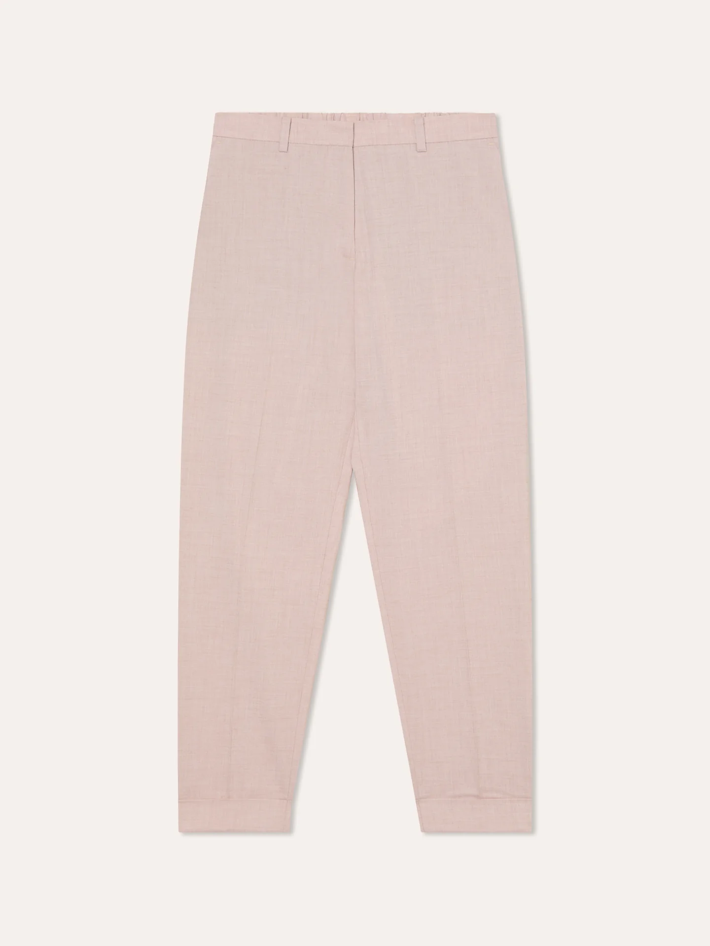 Calças slim fit com elástico na cintura em tecido de Viscose - Image 5