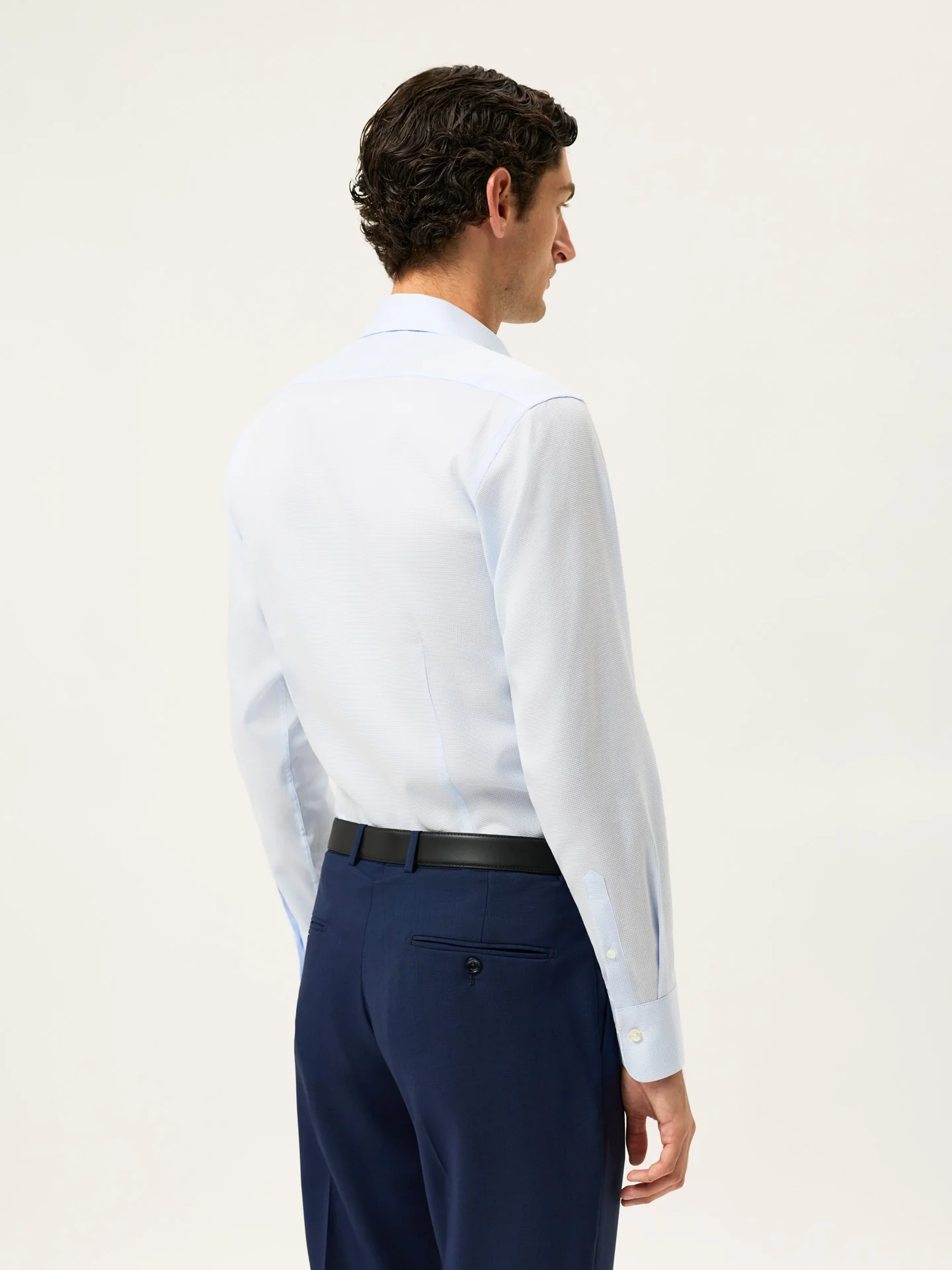 Camisa Formal Dobby Slim Fit com Colarinho Oxford - Image 3