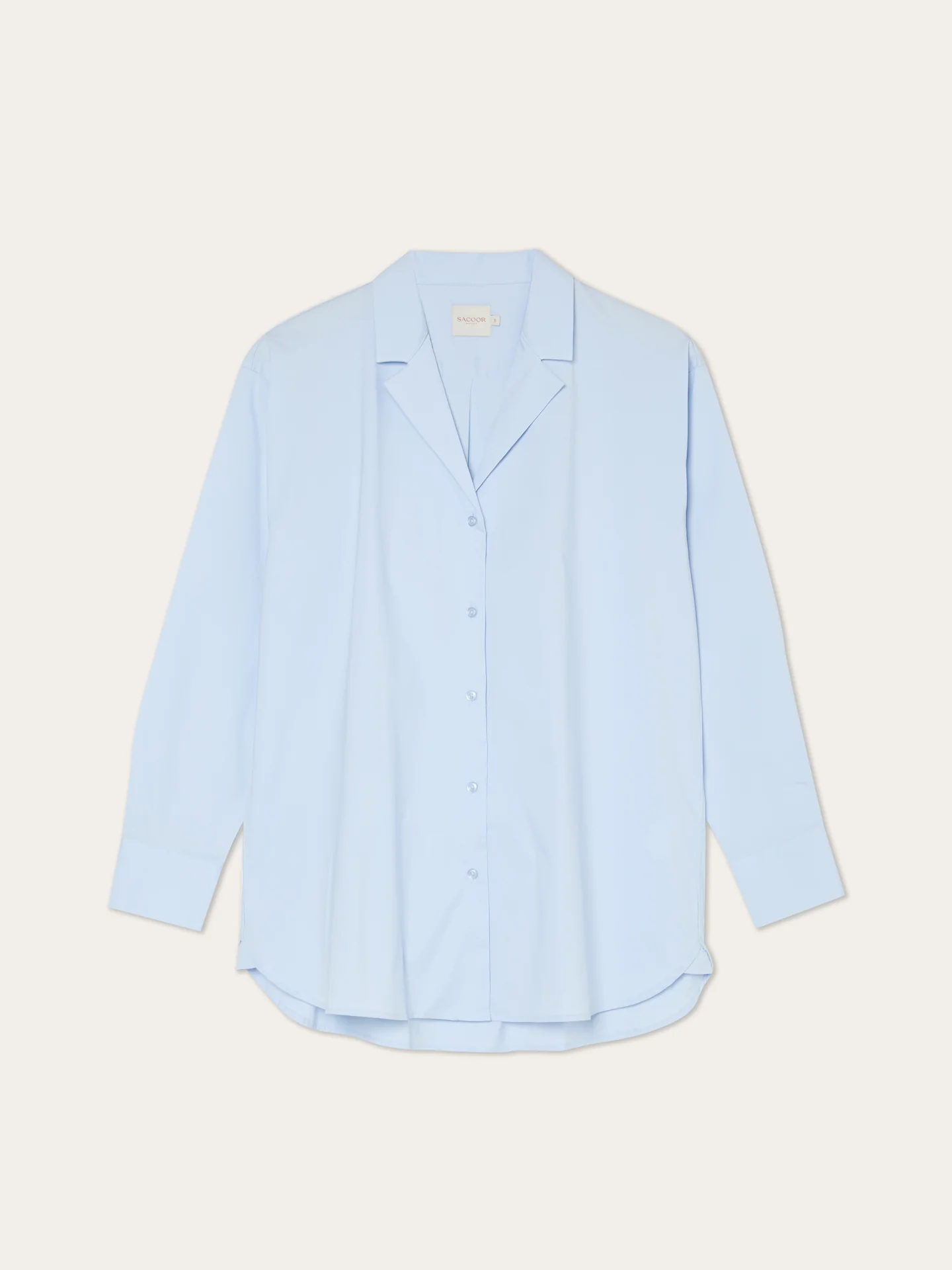 Camisa Loose Fit em Popeline Lisa com Colarinho Tailored - Image 4