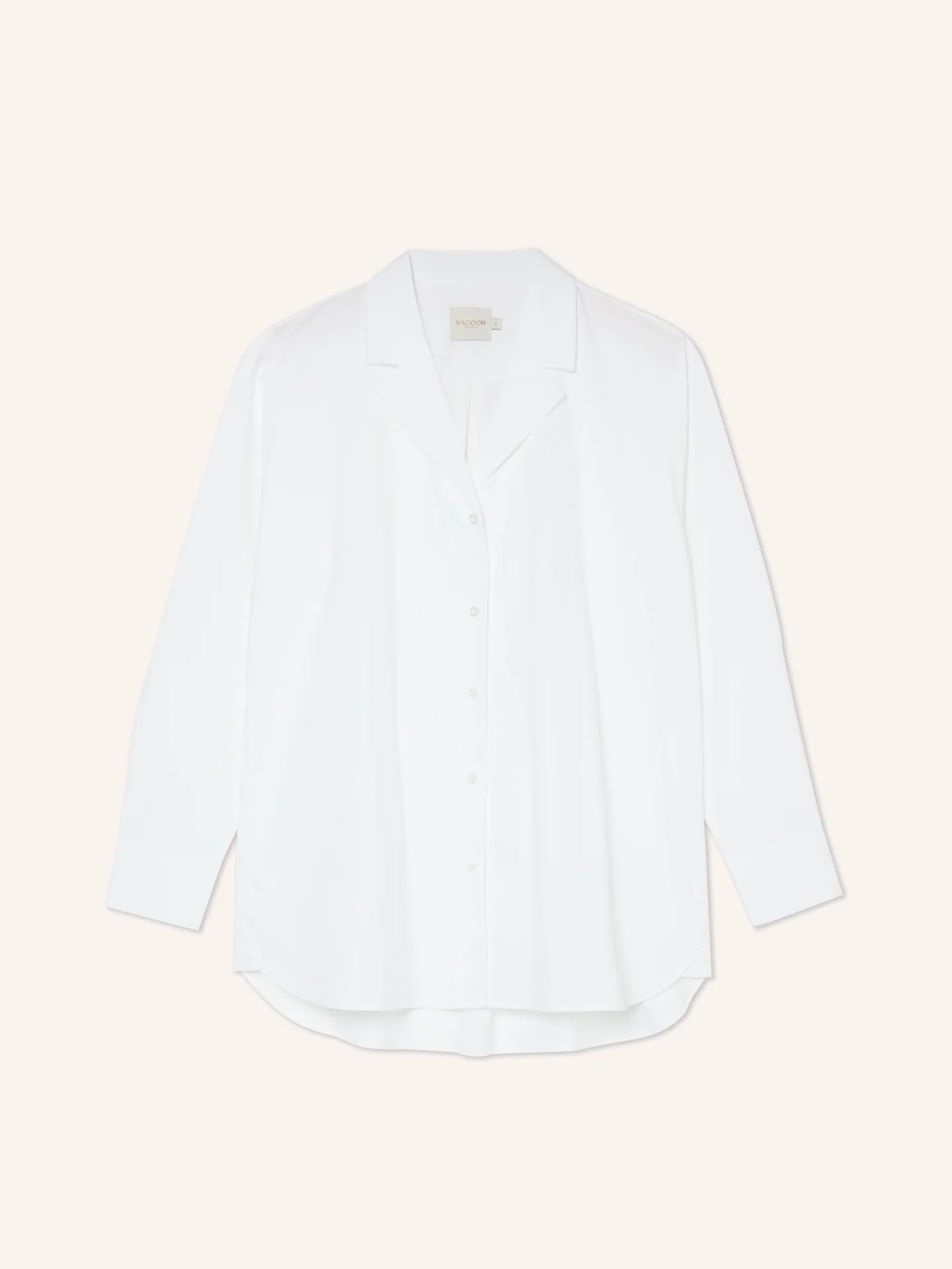 Camisa Loose Fit em Popeline Lisa com Colarinho Tailored - Image 8