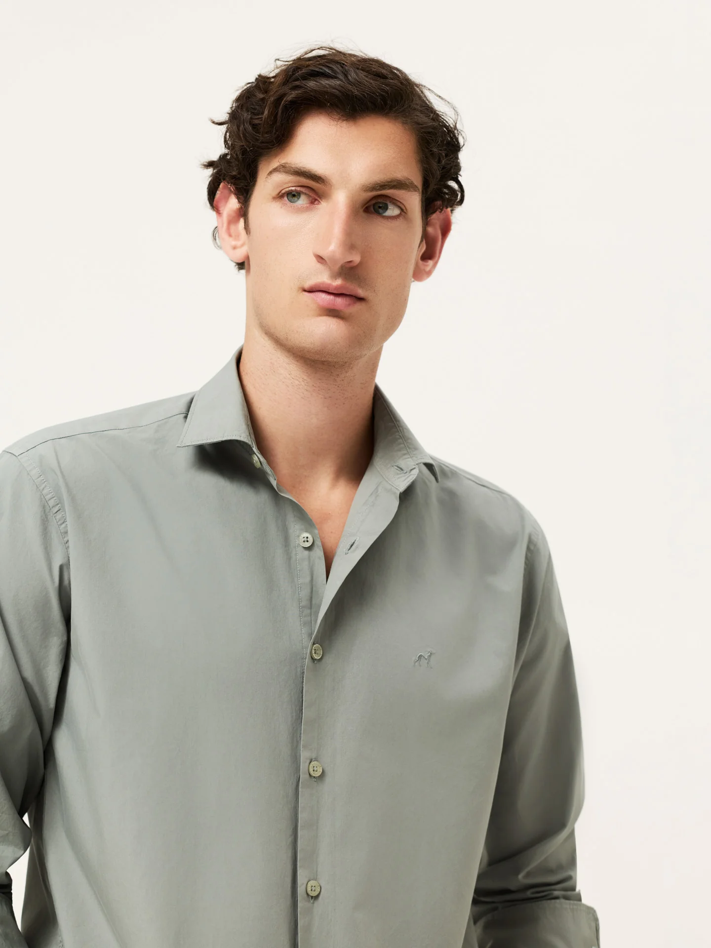 Camisa Regular Fit em Popeline Overdye com Colarinho Aberto - Image 10