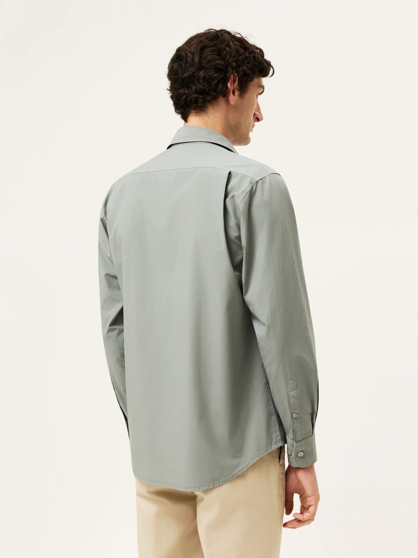 Camisa Regular Fit em Popeline Overdye com Colarinho Aberto - Image 11