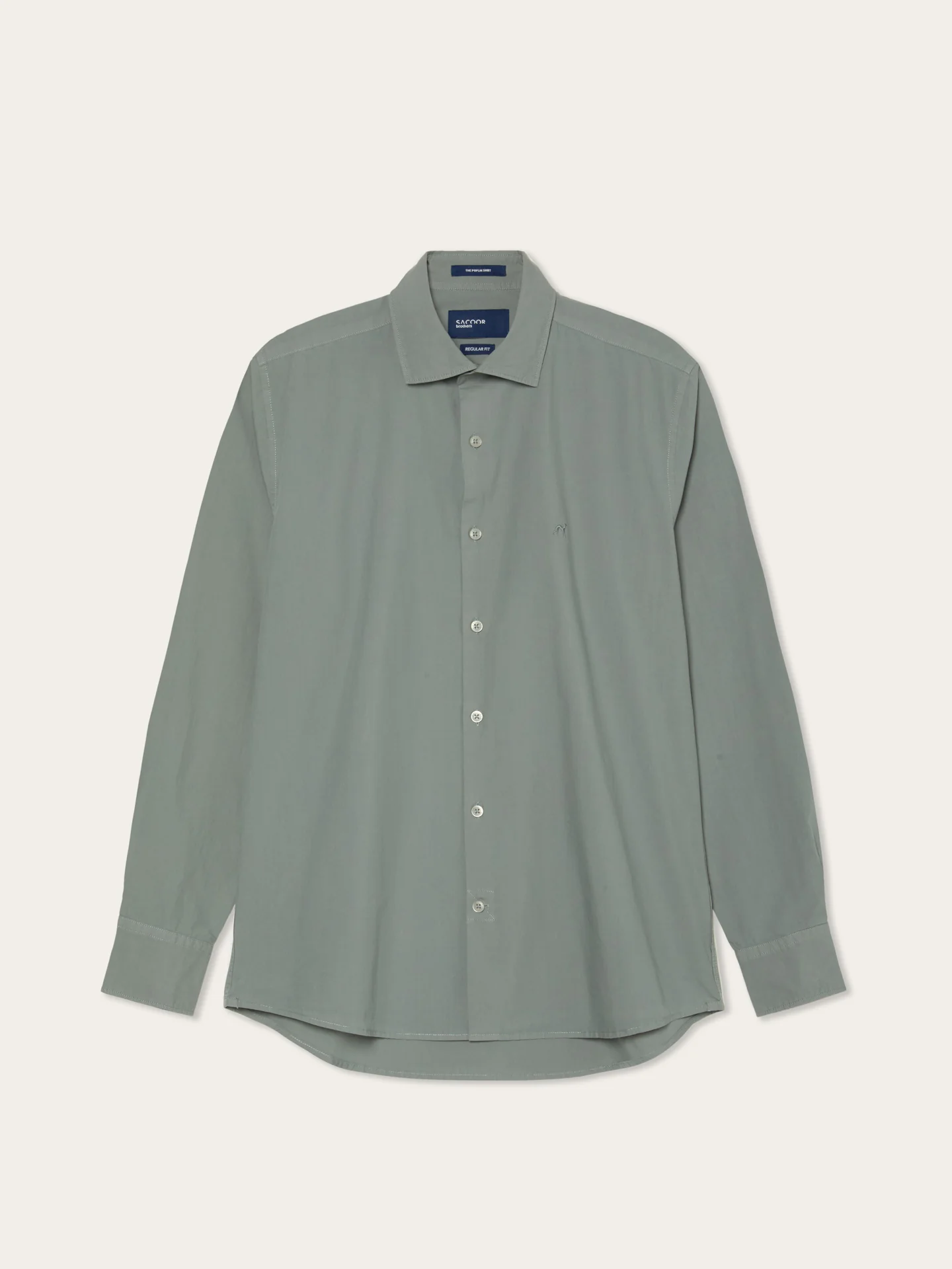 Camisa Regular Fit em Popeline Overdye com Colarinho Aberto - Image 12