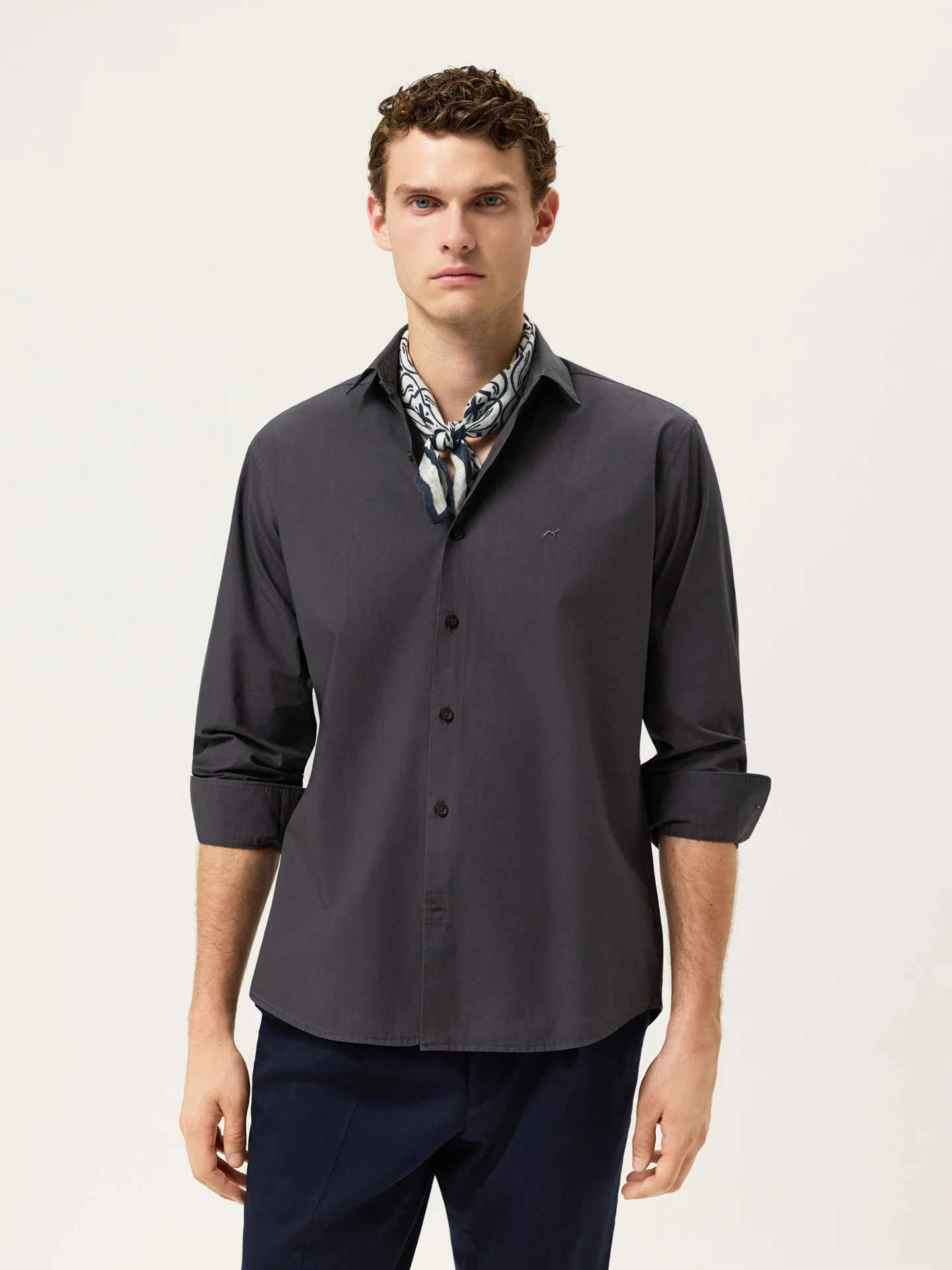 Camisa Regular Fit em Popeline Overdye com Colarinho Aberto - Image 13