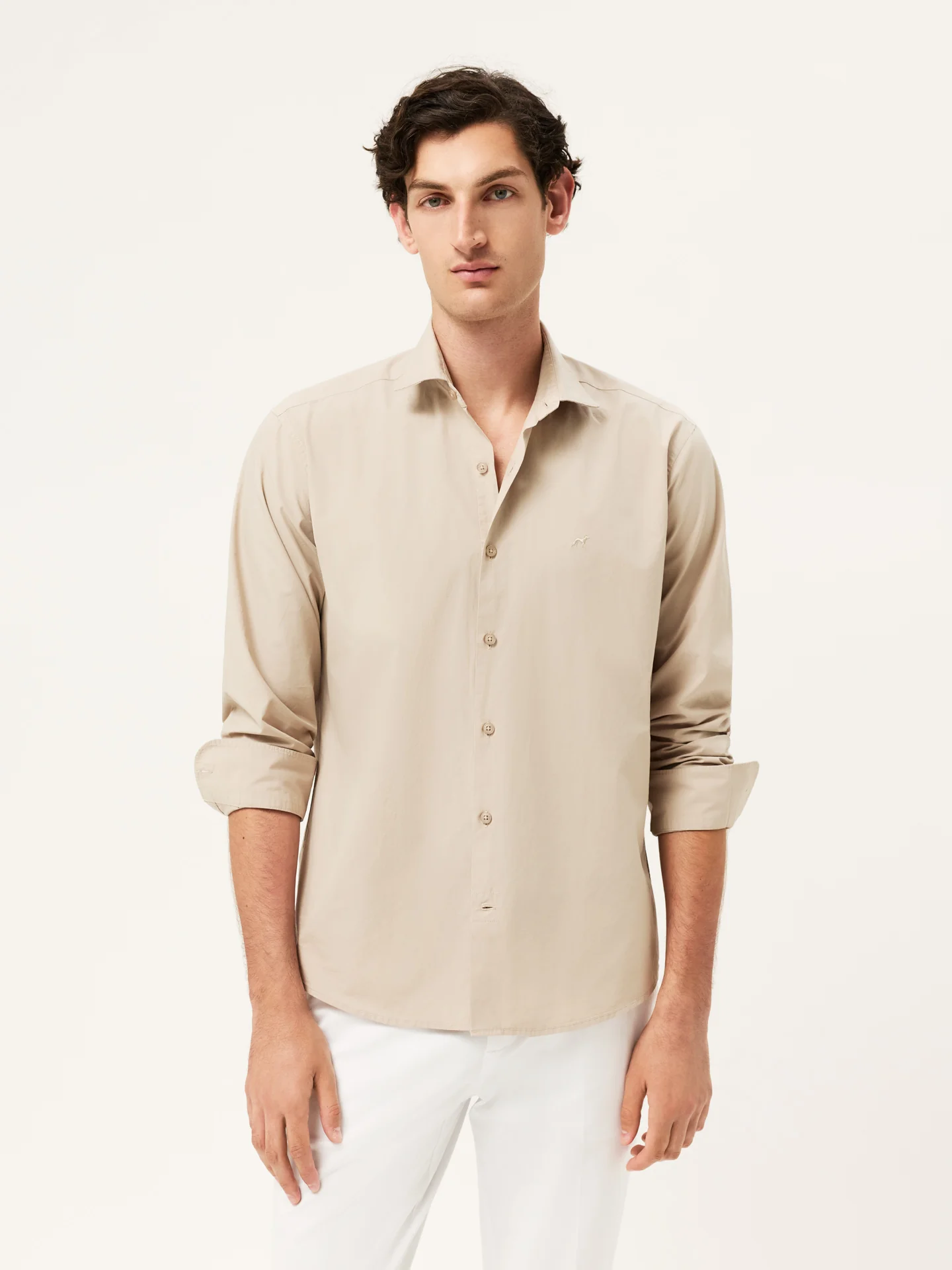 Camisa Regular Fit em Popeline Overdye com Colarinho Aberto - Image 30