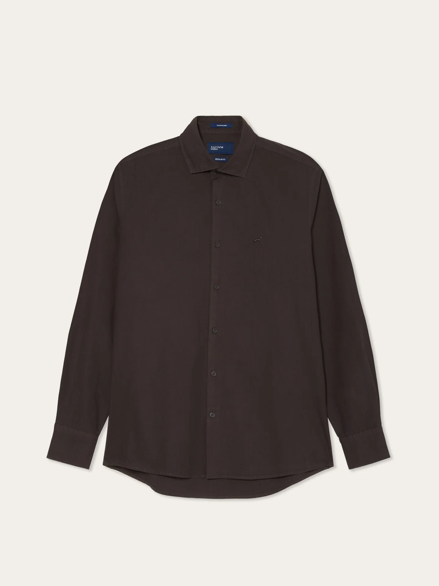 Camisa Regular Fit em Popeline Overdye com Colarinho Aberto - Image 4