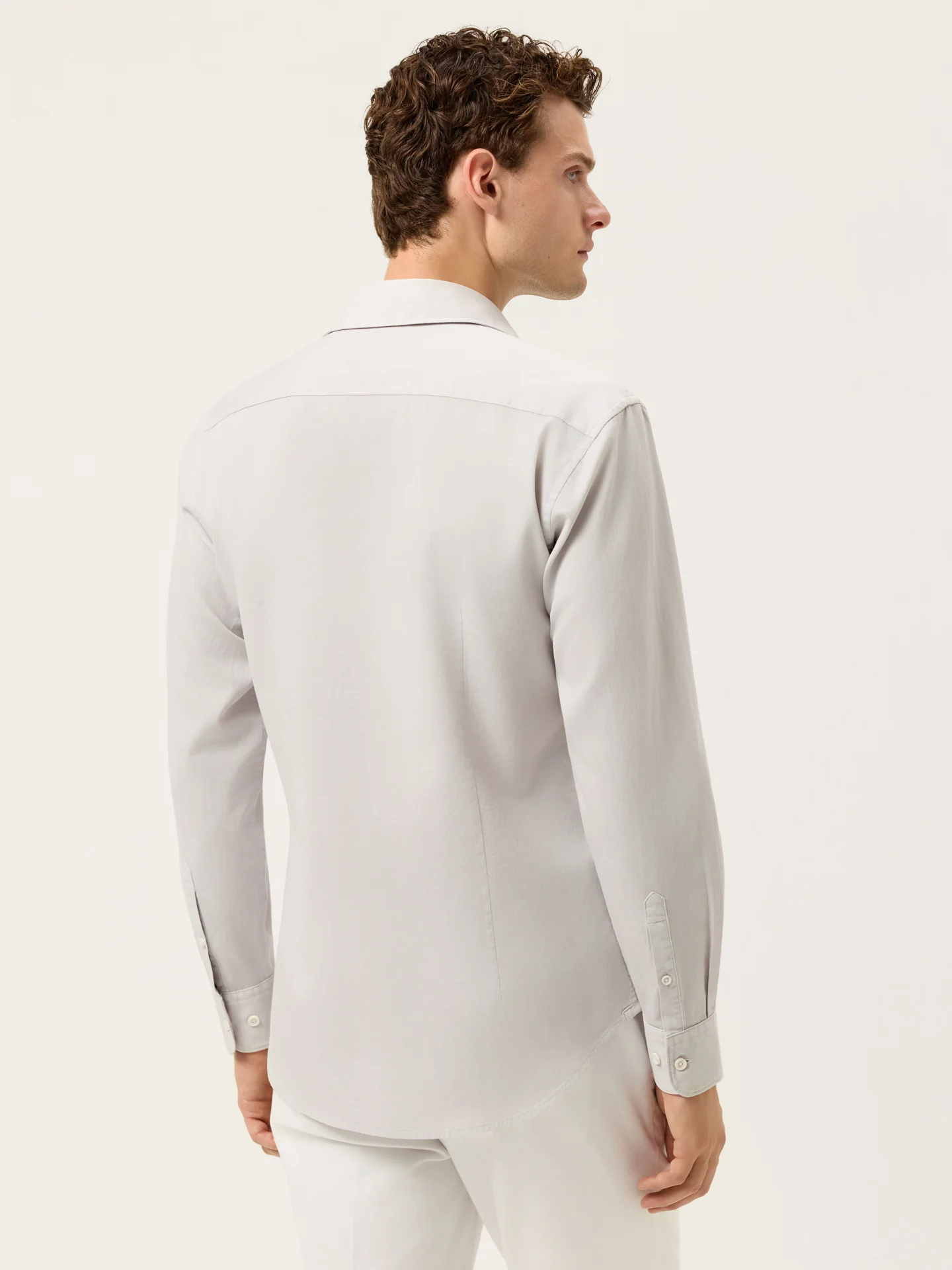 Camisa Slim Fit de Algodão Estruturado Garment Dye - Image 11