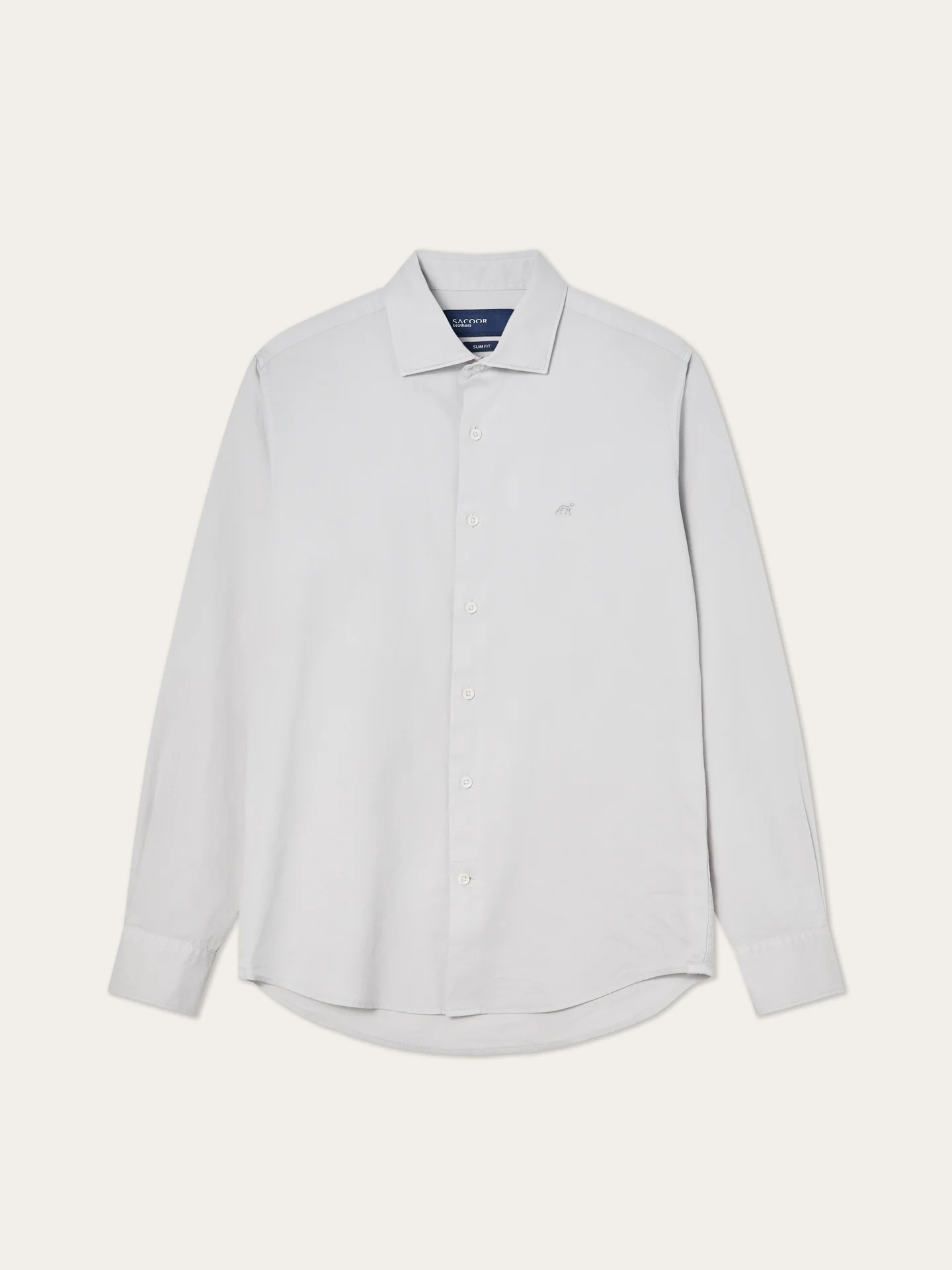 Camisa Slim Fit de Algodão Estruturado Garment Dye - Image 12