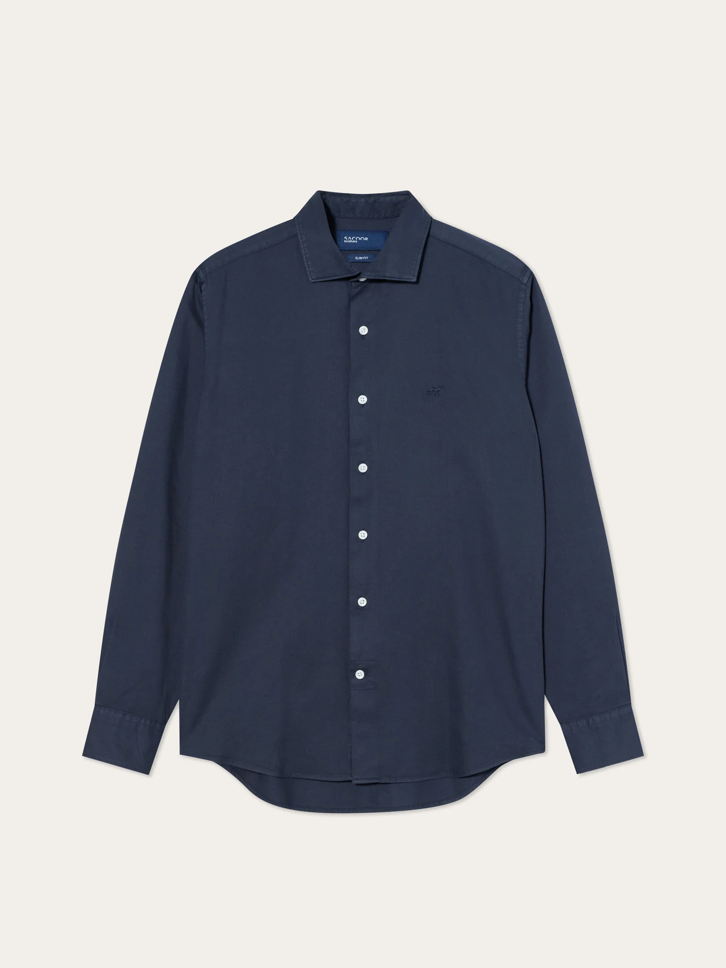 Camisa Slim Fit de Algodão Estruturado Garment Dye - Image 4