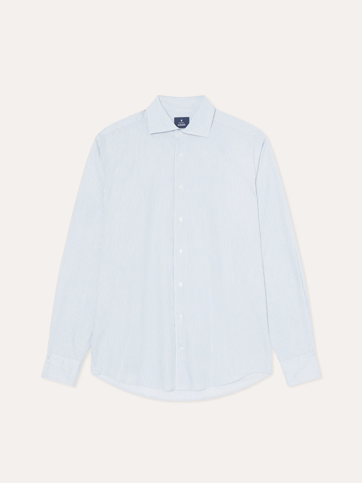 Camisa slim fit de riscas com colarinho Newport - Image 5