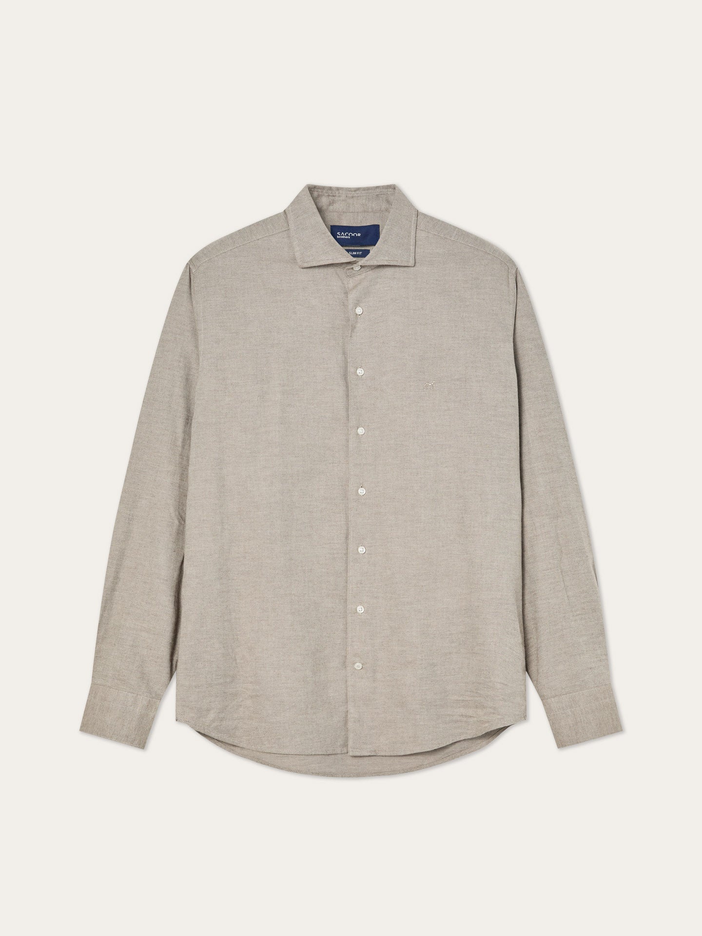 Camisa Slim Fit em Flanela de Algodão Suave com Colarinho Newport - Image 7