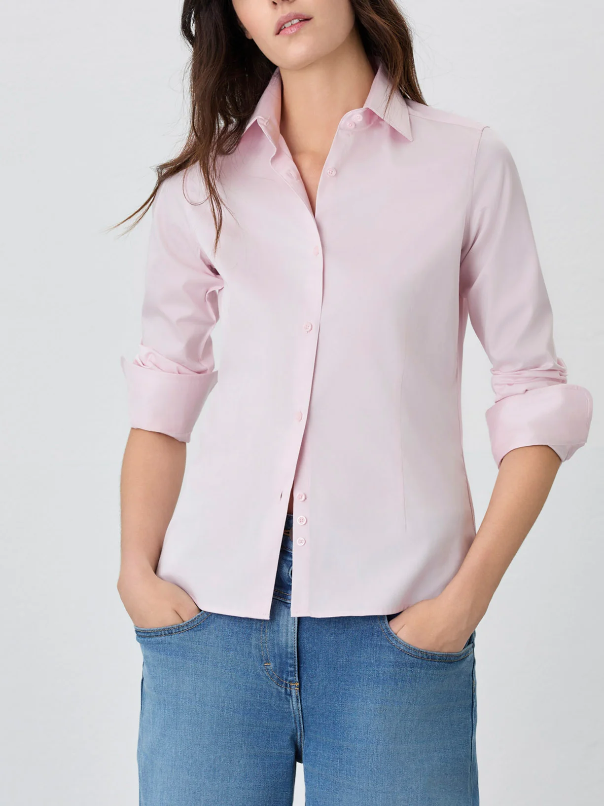 Camisa Slim Fit Em Popeline De Algodão Easy Care - Image 11