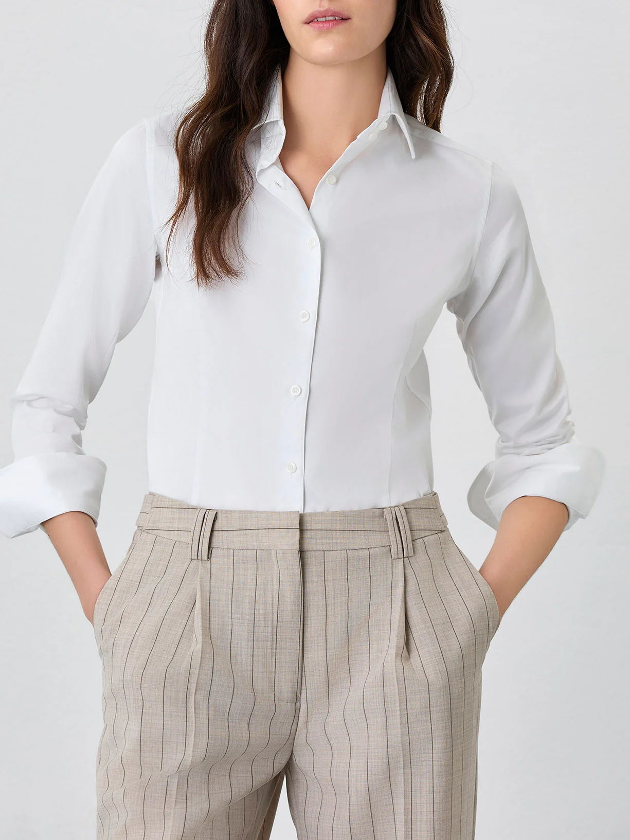 Camisa Slim Fit Em Popeline De Algodão Easy Care - Image 14