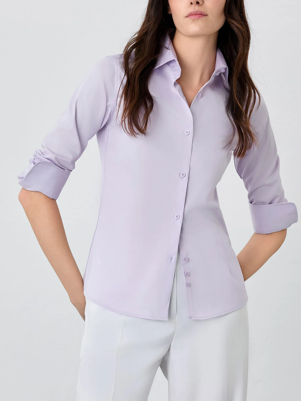 Camisa Slim Fit Em Popeline De Algodão Easy Care - Image 5