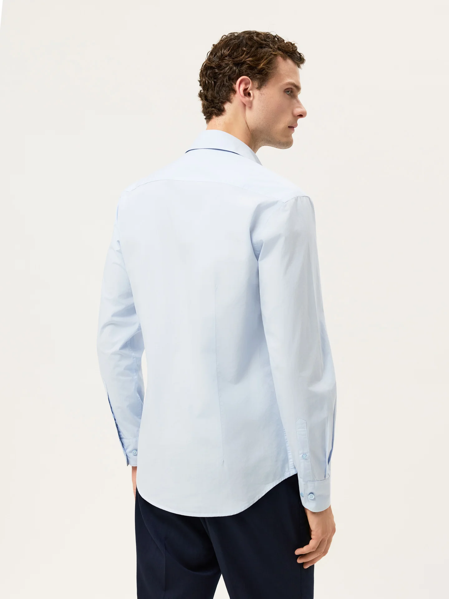 Camisa Slim Fit em Popeline Overdye com Colarinho Aberto - Image 27