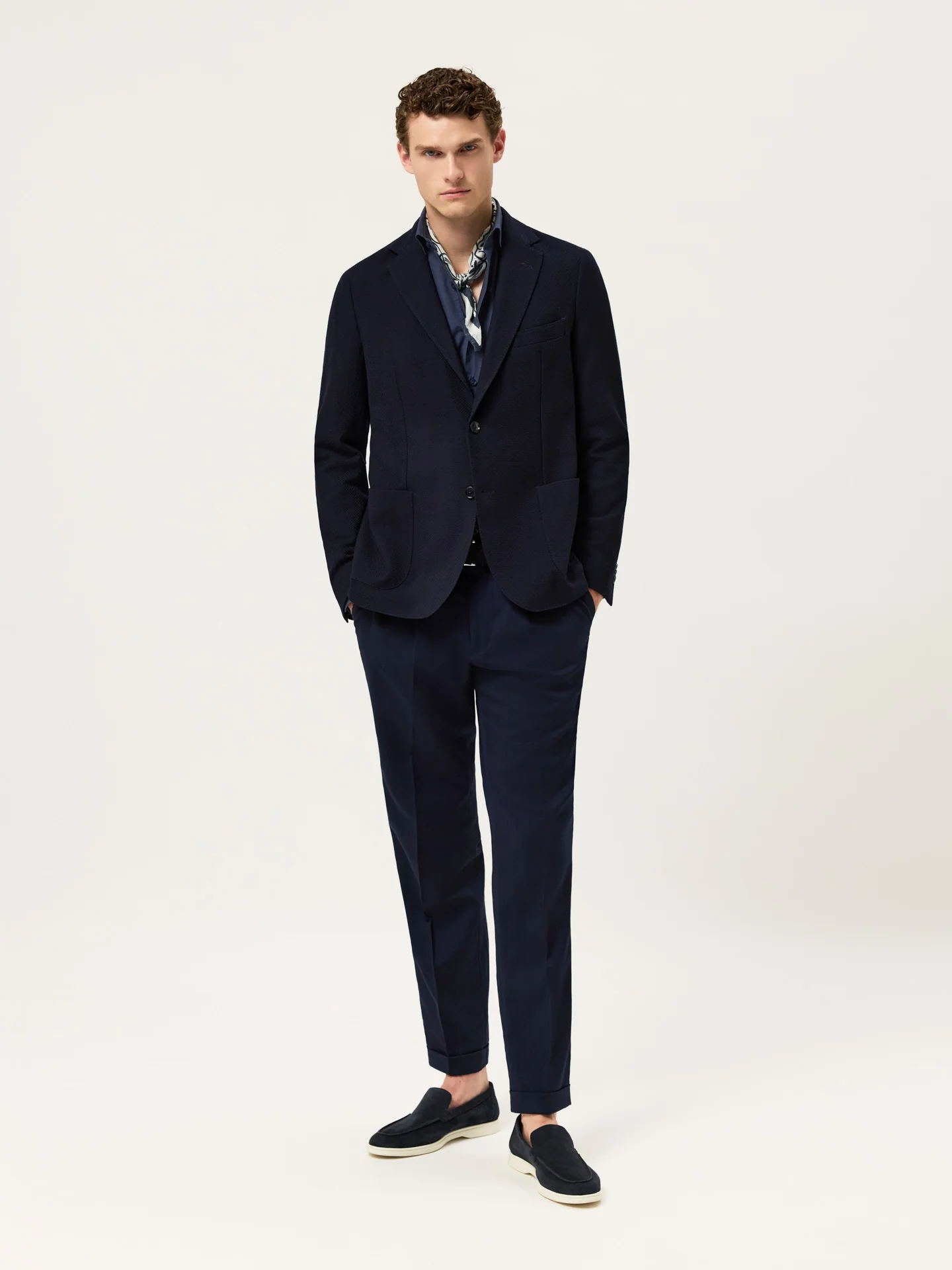 Camisa Slim Fit em Popeline Overdye com Colarinho Aberto - Image 41