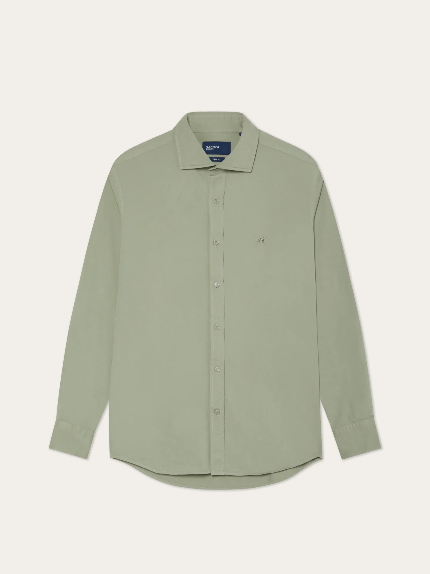 Camisa Slim Fit em Sarja de Algodão Macio Garment Dye - Image 12