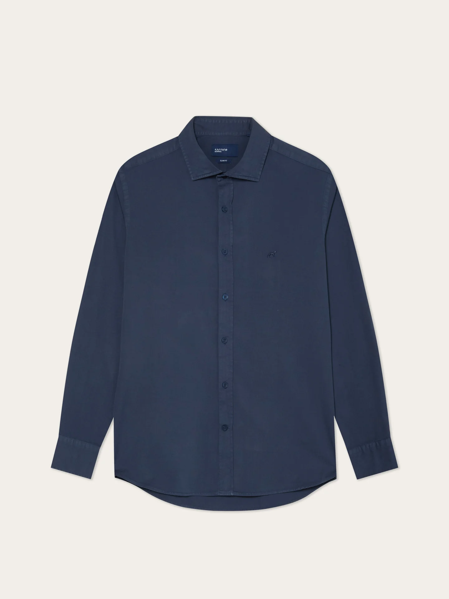 Camisa Slim Fit em Sarja de Algodão Macio Garment Dye - Image 16