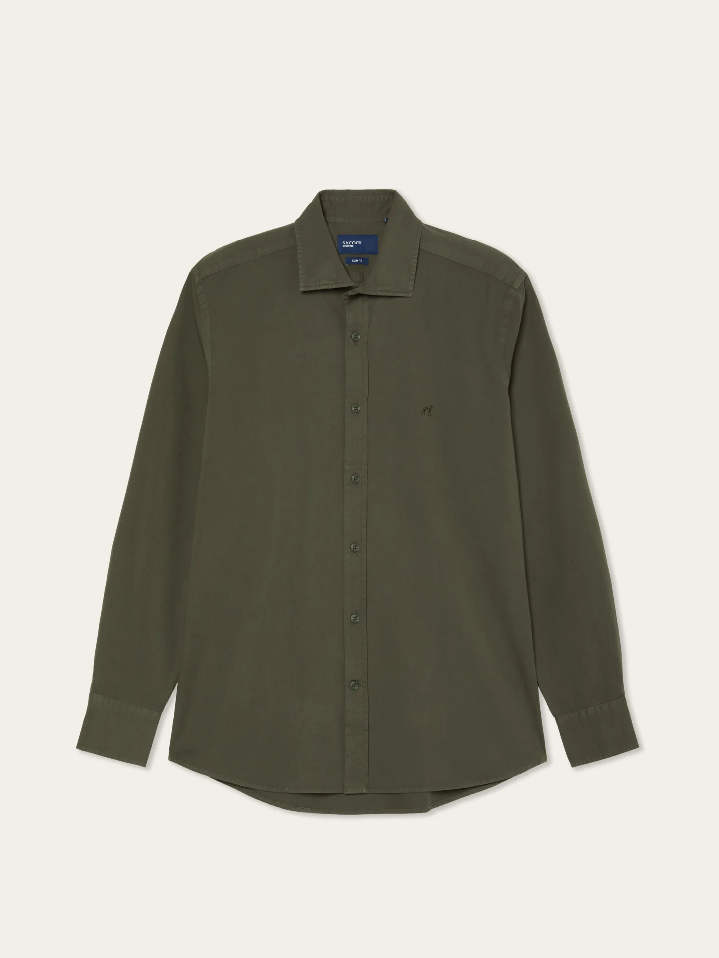 Camisa Slim Fit em Sarja de Algodão Macio Garment Dye - Image 4