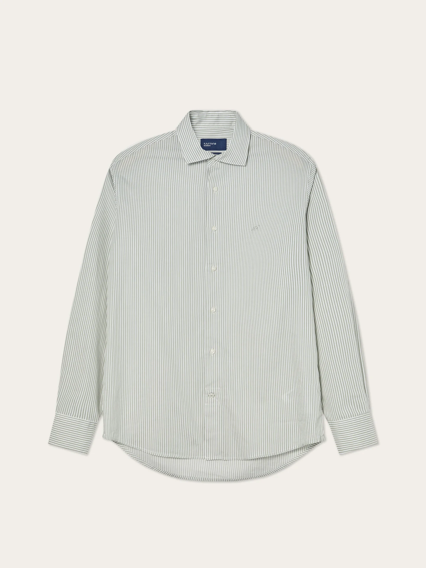 Camisa Slim Fit Pyrus de Riscas com Acabamento Acetinado Suave - Image 5