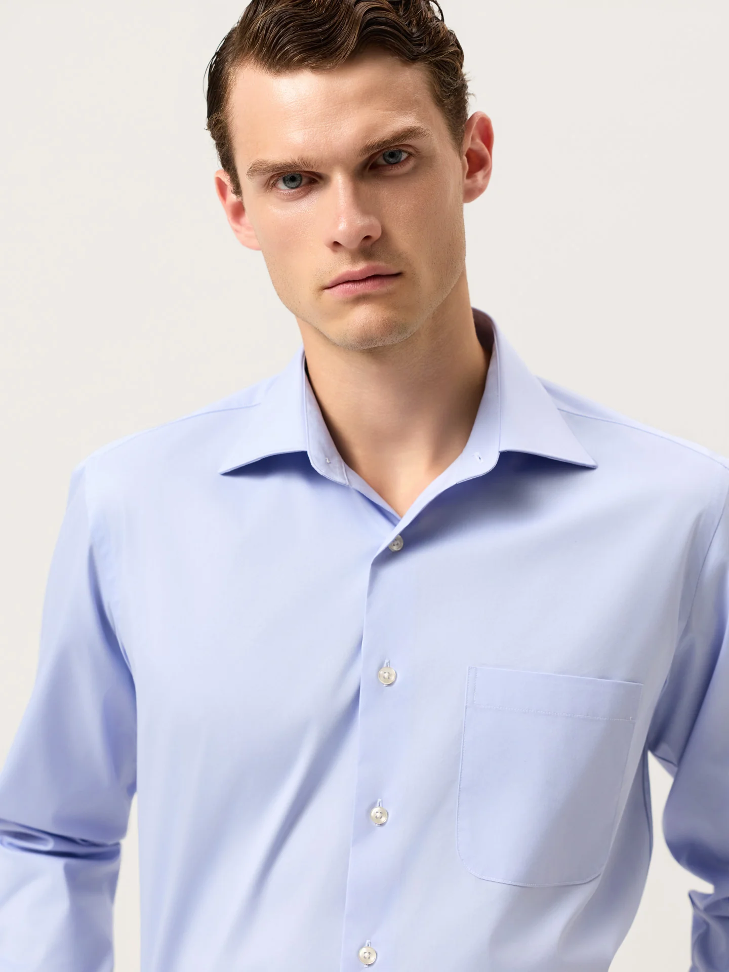 Camisa Travel Regular Fit em Algodão com Elasticidade com Colarinho Oxford e Bolso no Peito - Image 5