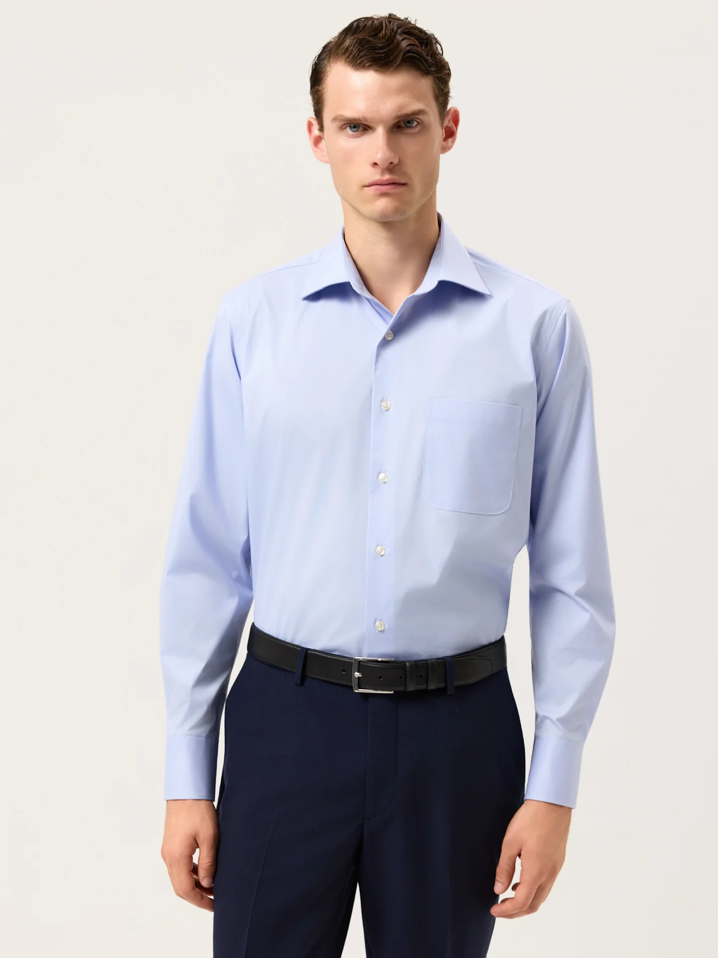 Camisa Travel Regular Fit em Algodão com Elasticidade com Colarinho Oxford e Bolso no Peito - Image 6