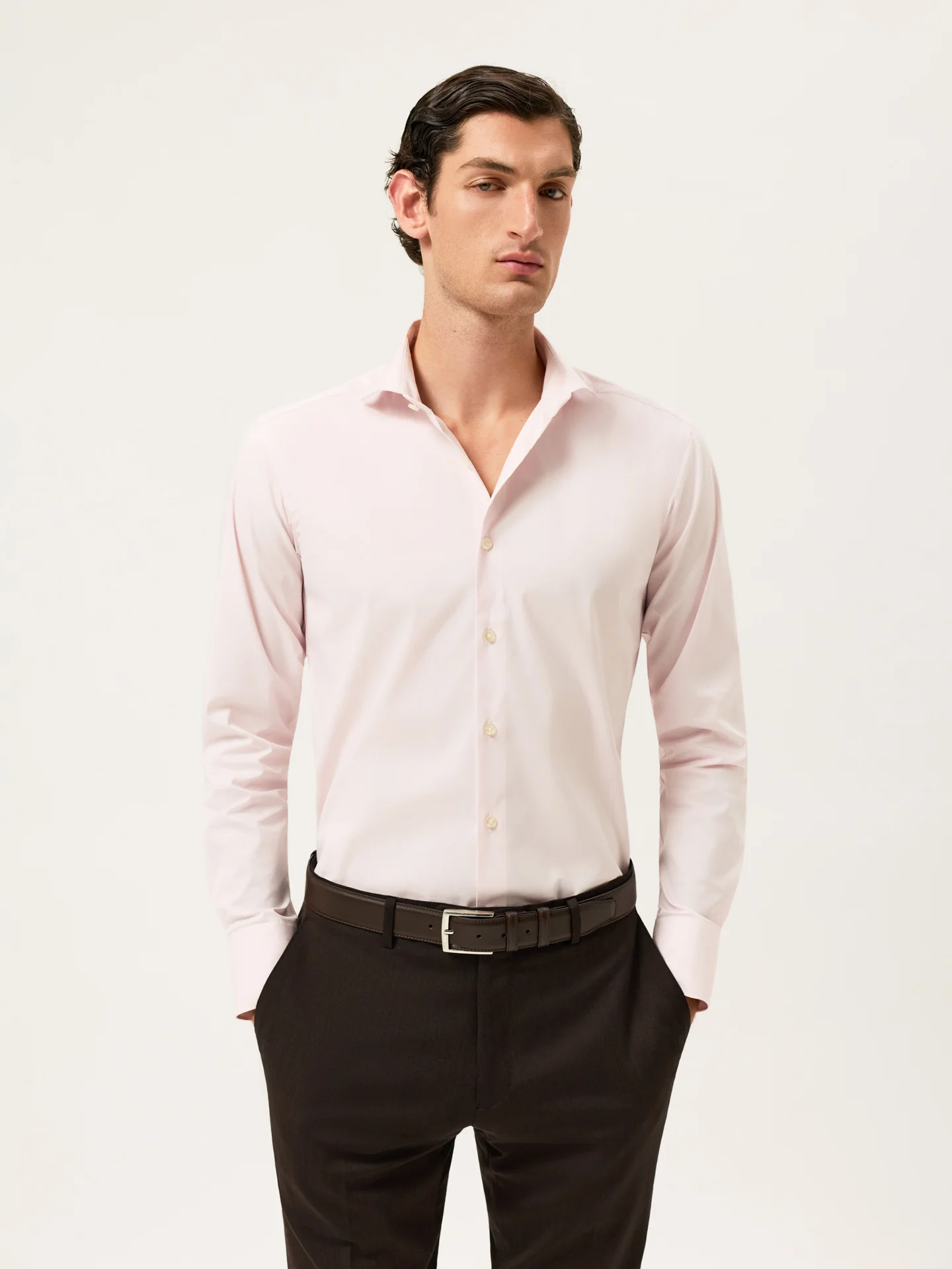 Camisa Travel Slim Fit em Algodão com Elasticidade com Colarinho Dublin - Image 15