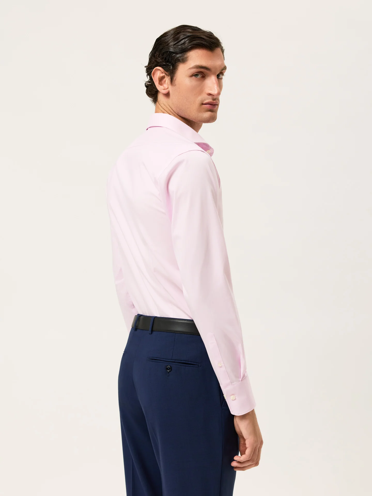 Camisa Travel Slim Fit em Algodão com Elasticidade com Colarinho Dublin - Image 20