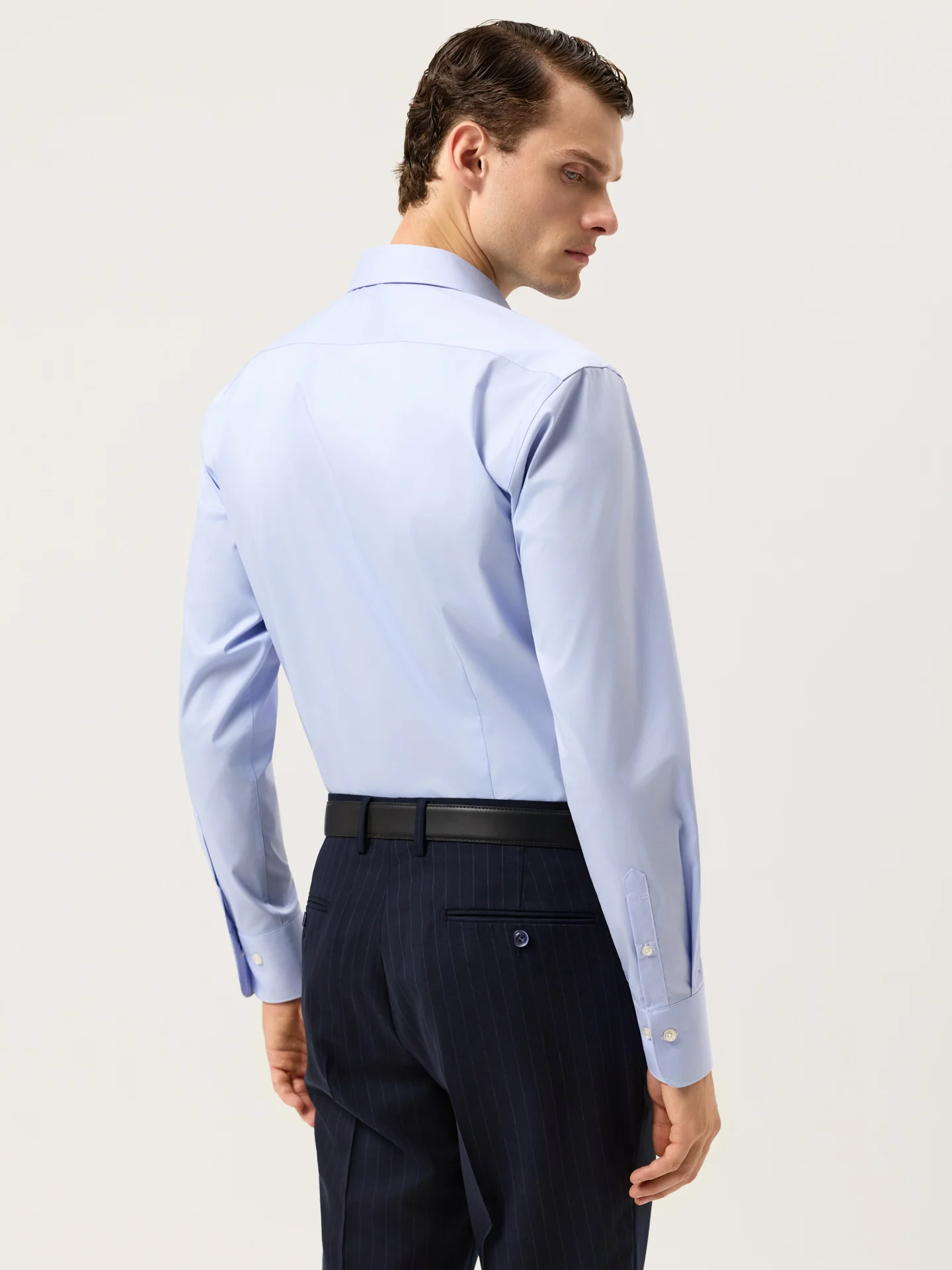 Camisa Travel Slim Fit em Algodão com Elasticidade com Colarinho Dublin - Image 8