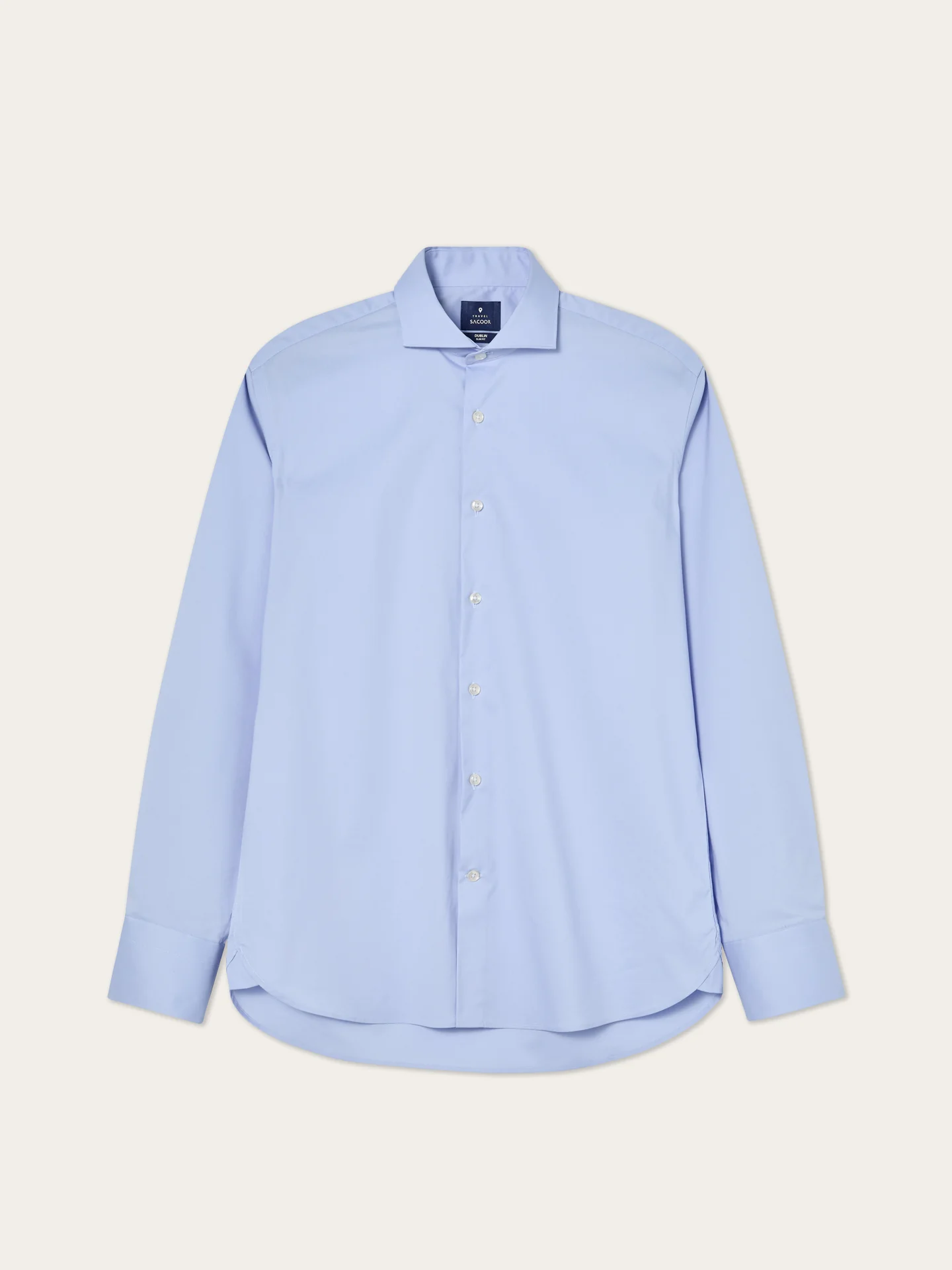 Camisa Travel Slim Fit em Algodão com Elasticidade com Colarinho Dublin - Image 9