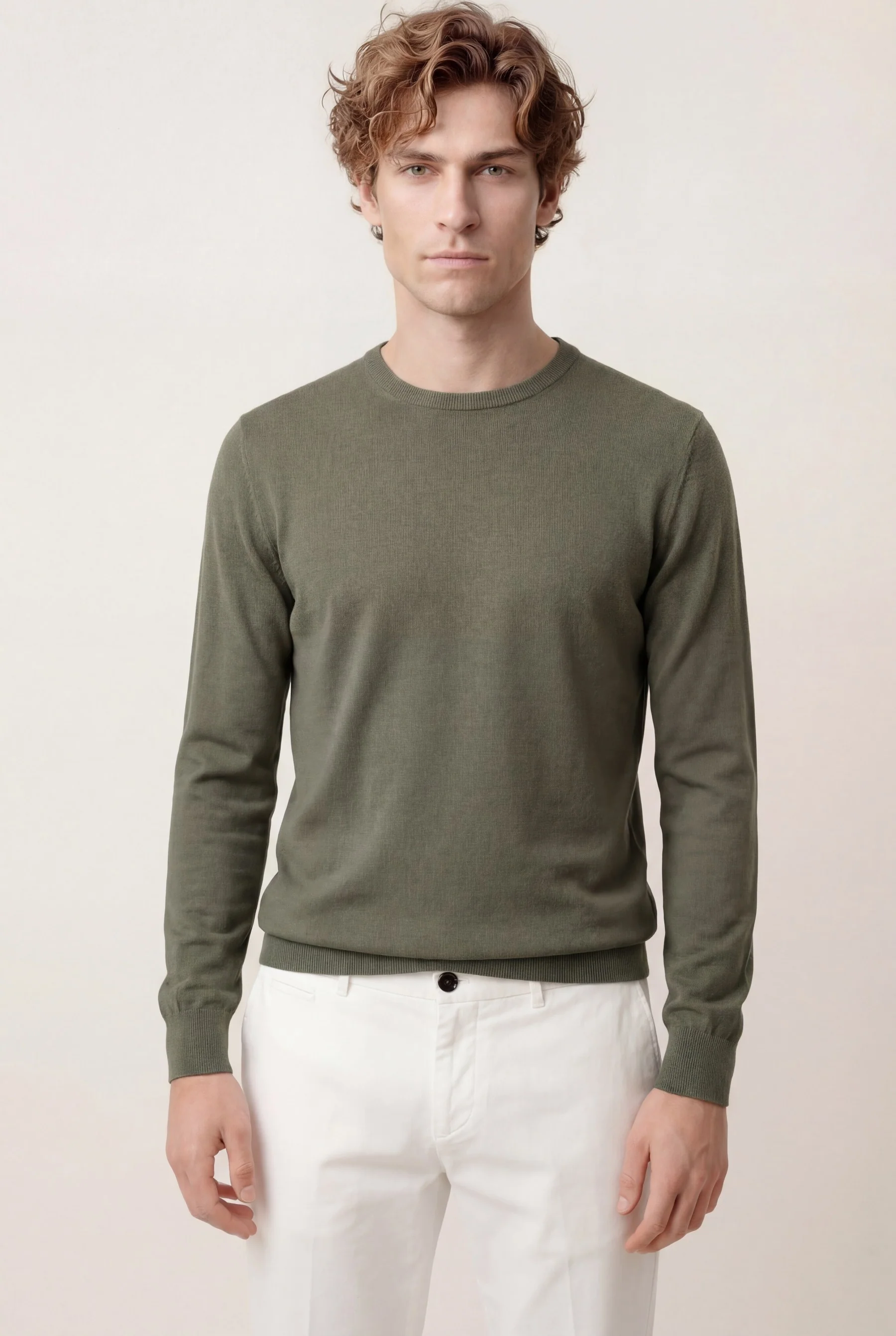 Camisola Com Decote Redondo Em 100% Algodão - Image 13