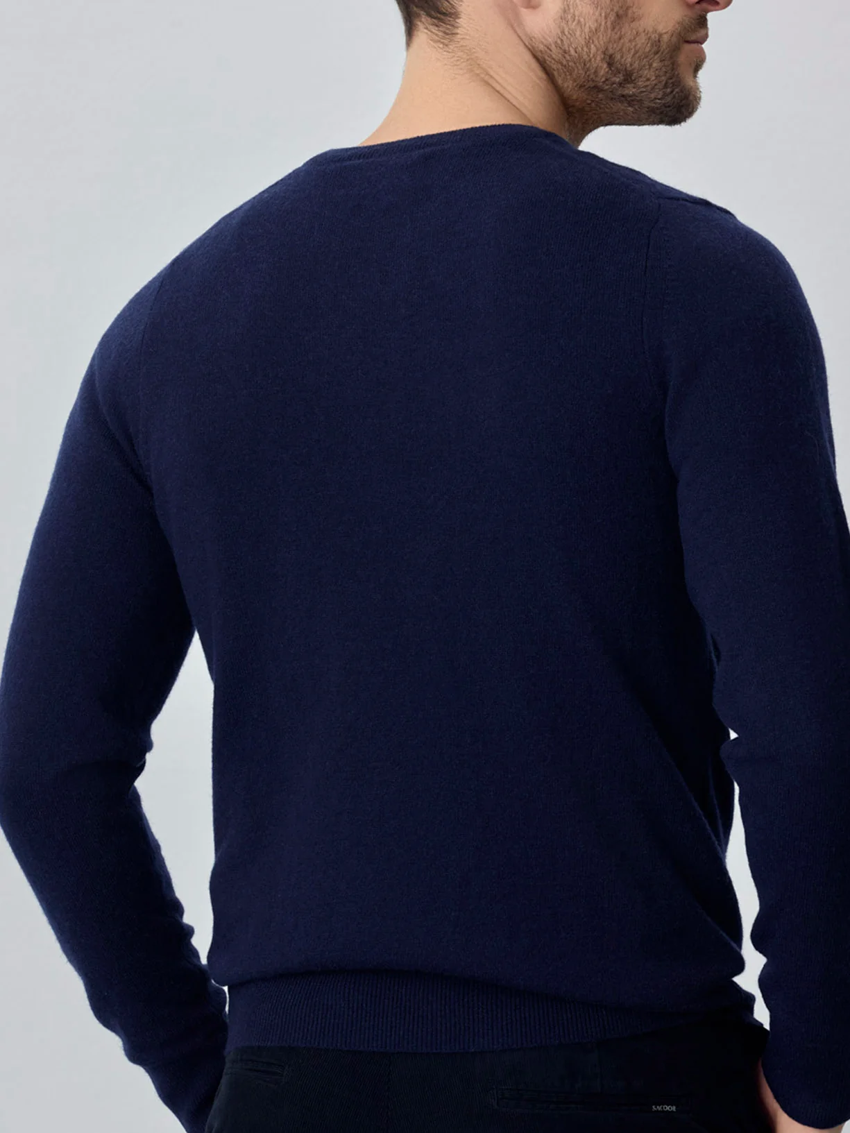 Camisola de decote redondo de manga comprida lavável na máquina em mistura de lambswool - Image 6