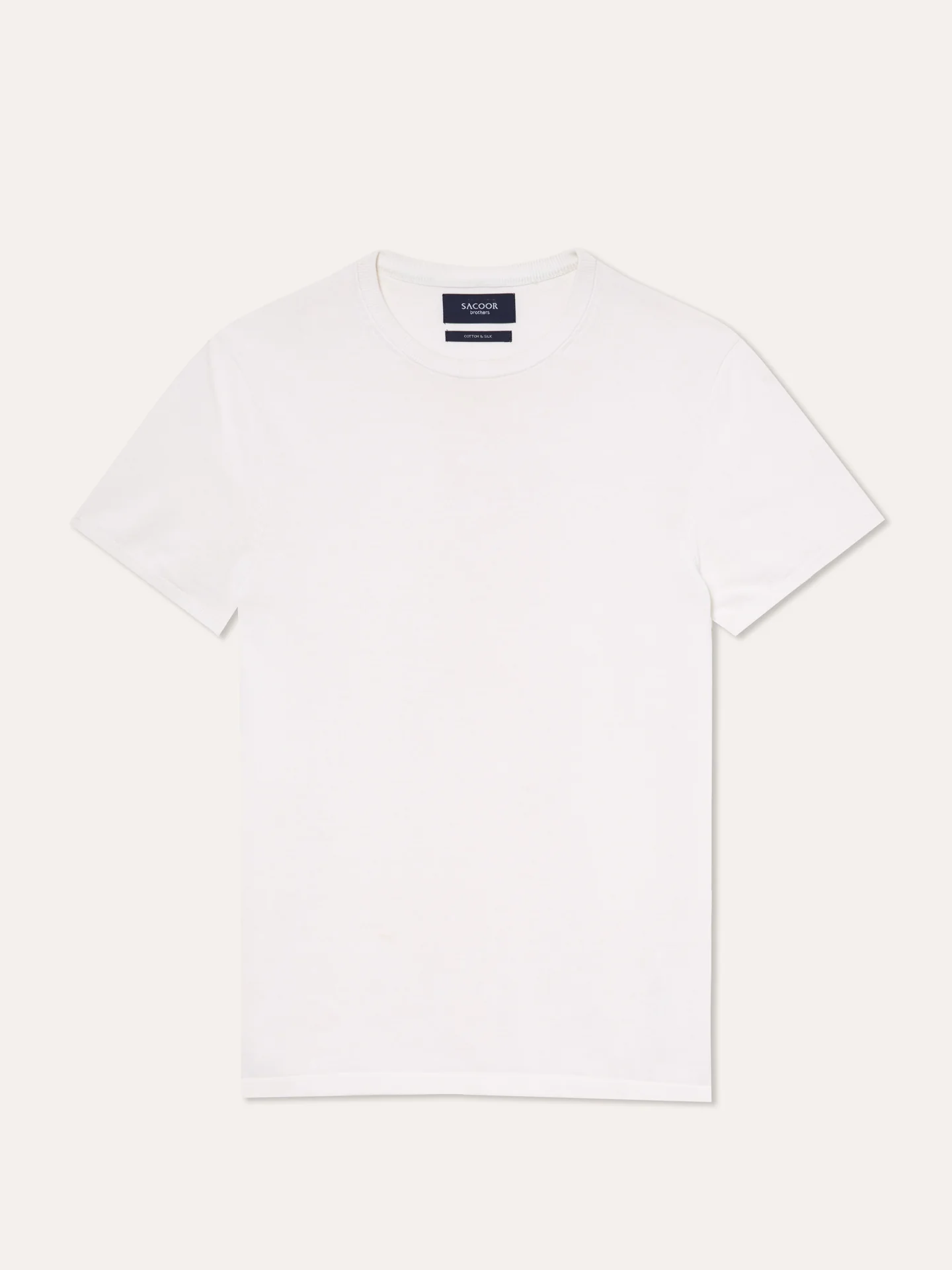 Camisola de decote redondo e manga curta em mistura de algodão e seda - Image 14