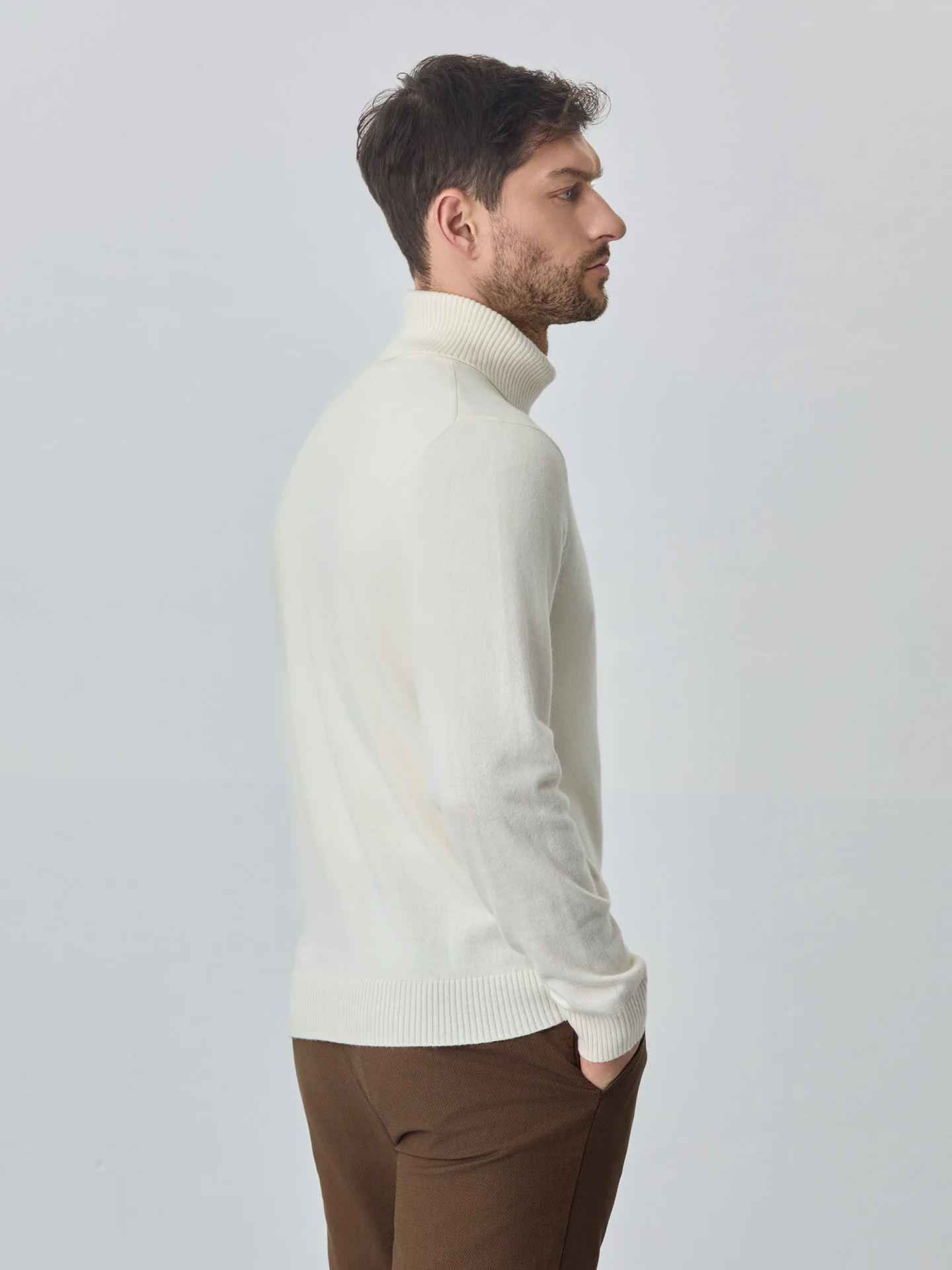 Camisola turtleneck de manga comprida lavável na máquina em mistura de lambswool - Image 10