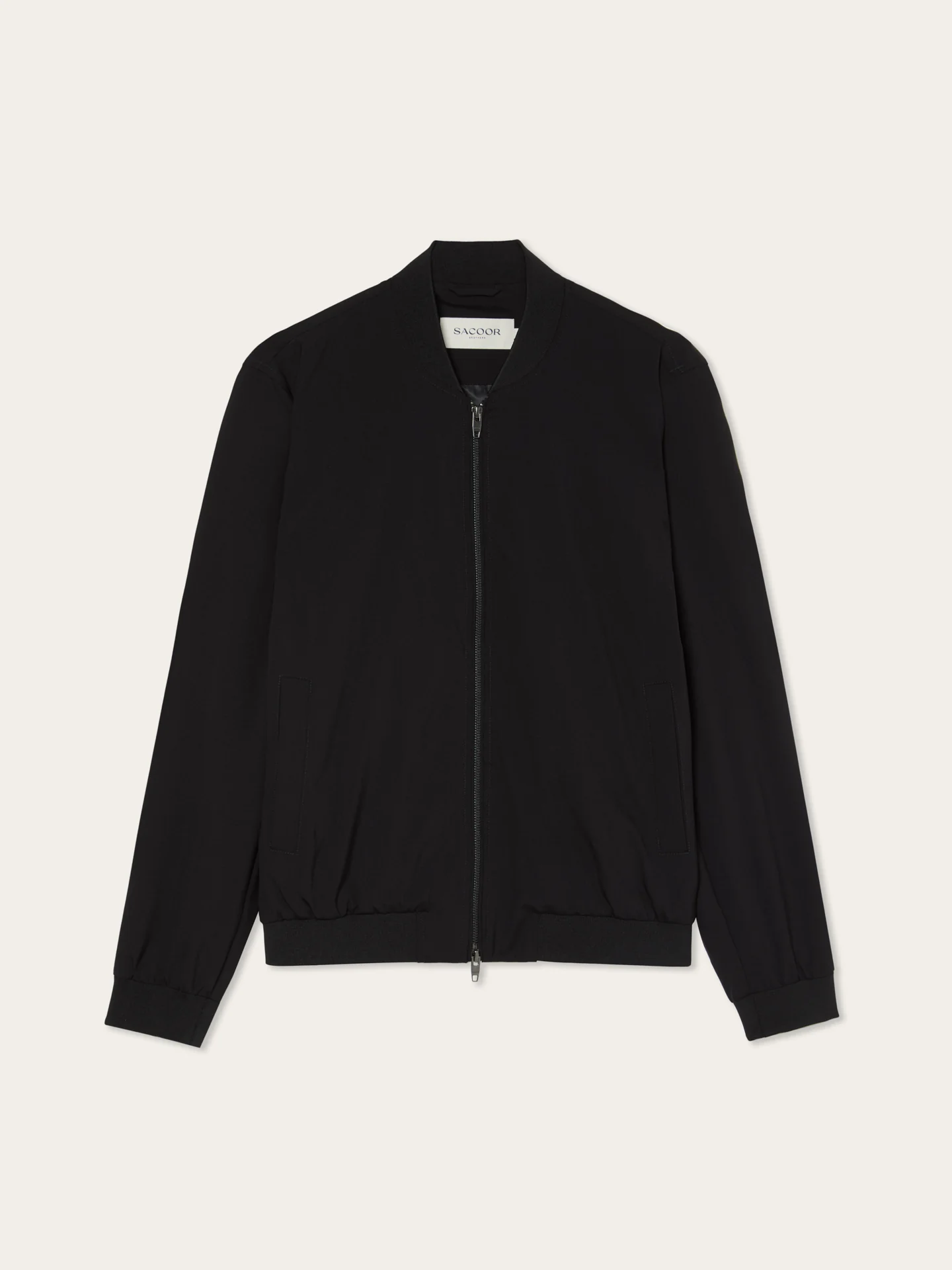 Casaco Bomber em Lã com Gola em Malha - Image 4