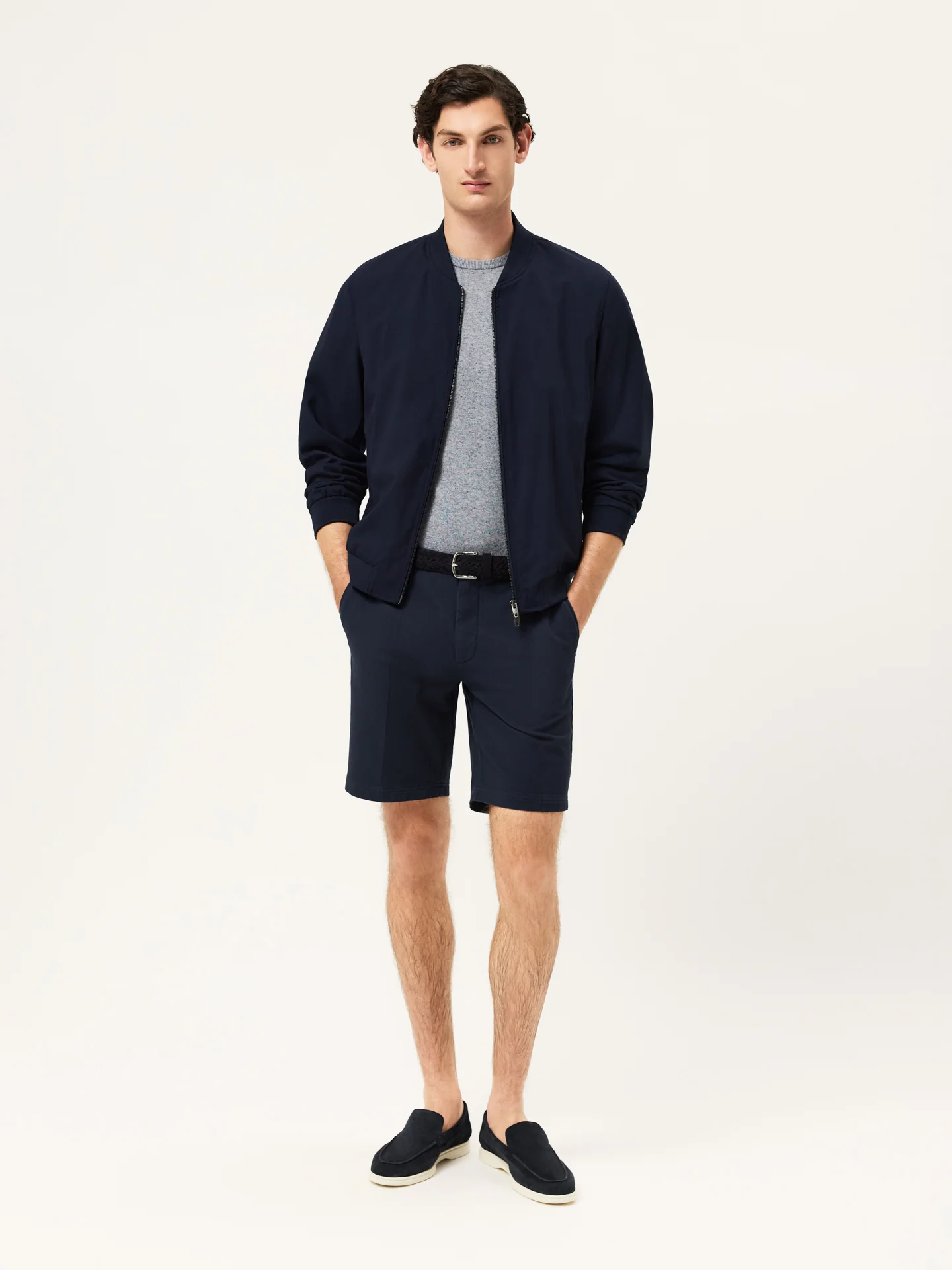 Casaco Bomber em Lã com Gola em Malha - Image 5